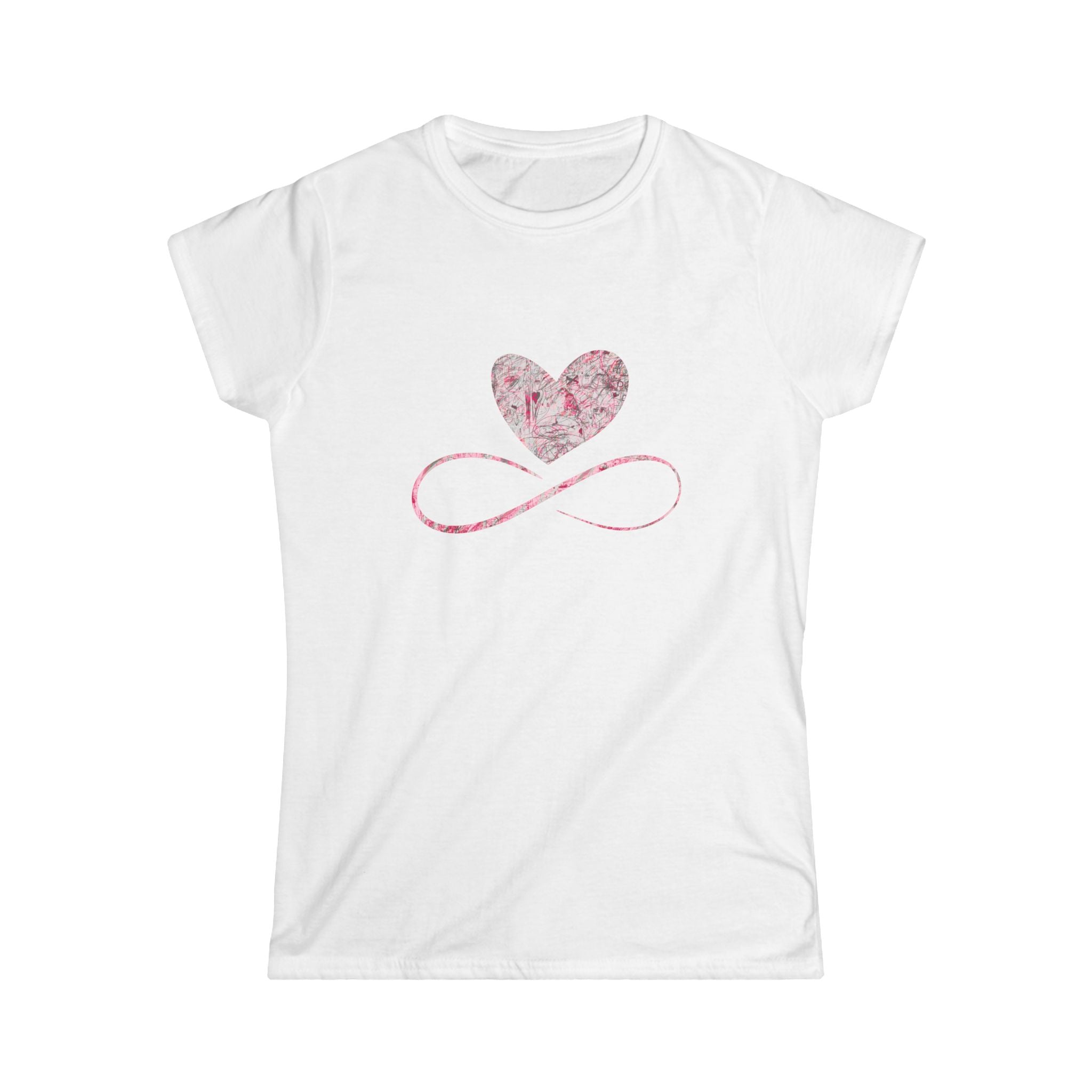 Infinity Heart Women's Softstyle Tee - Comfortable Love Graphic T-Shirt