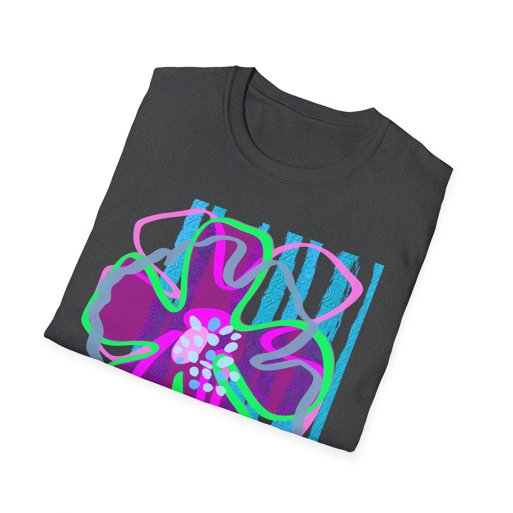 Vibrant Floral Unisex Softstyle T-Shirt for Summer Vibes