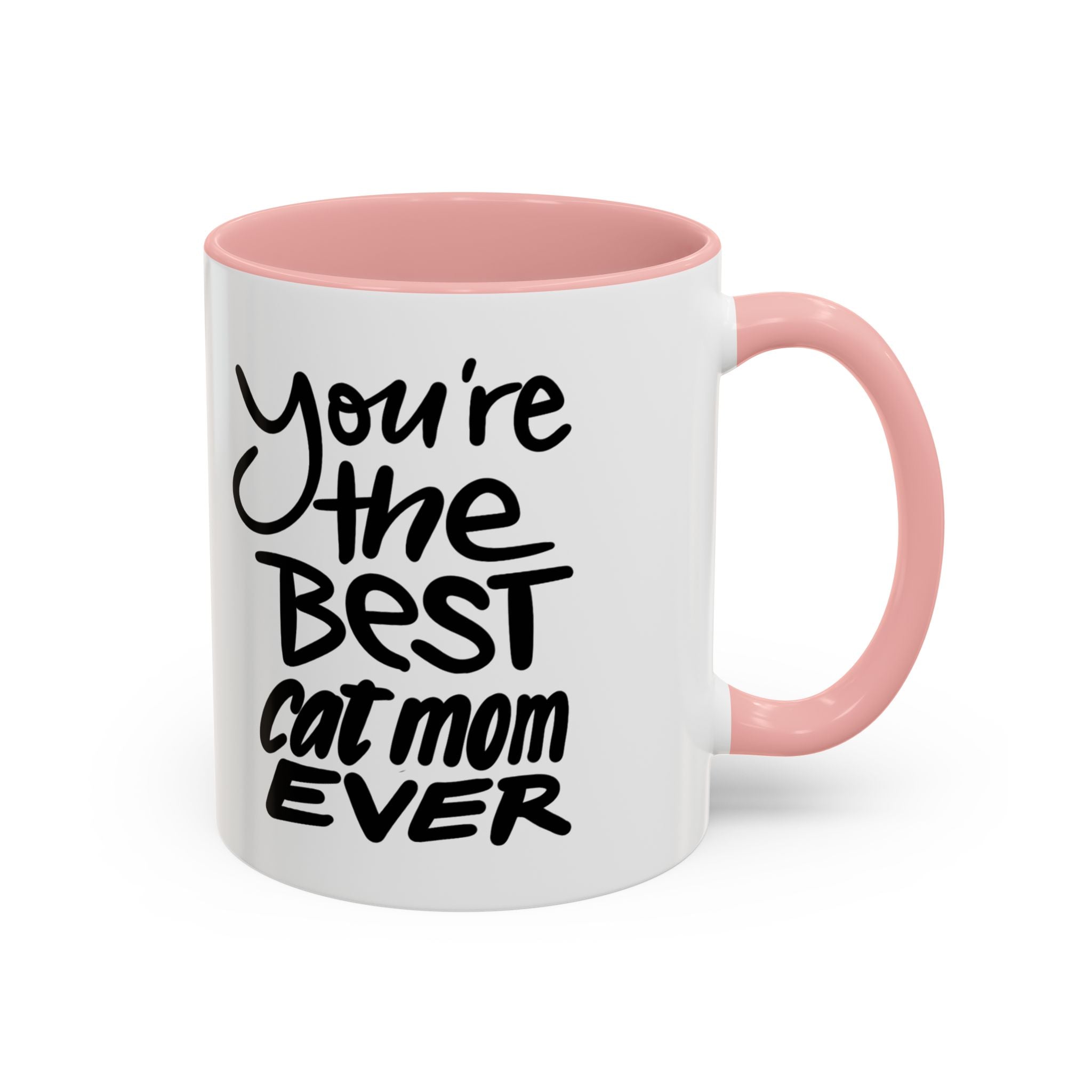 BEST CAT MOM EVER Accent Coffee Mug (11 oz)