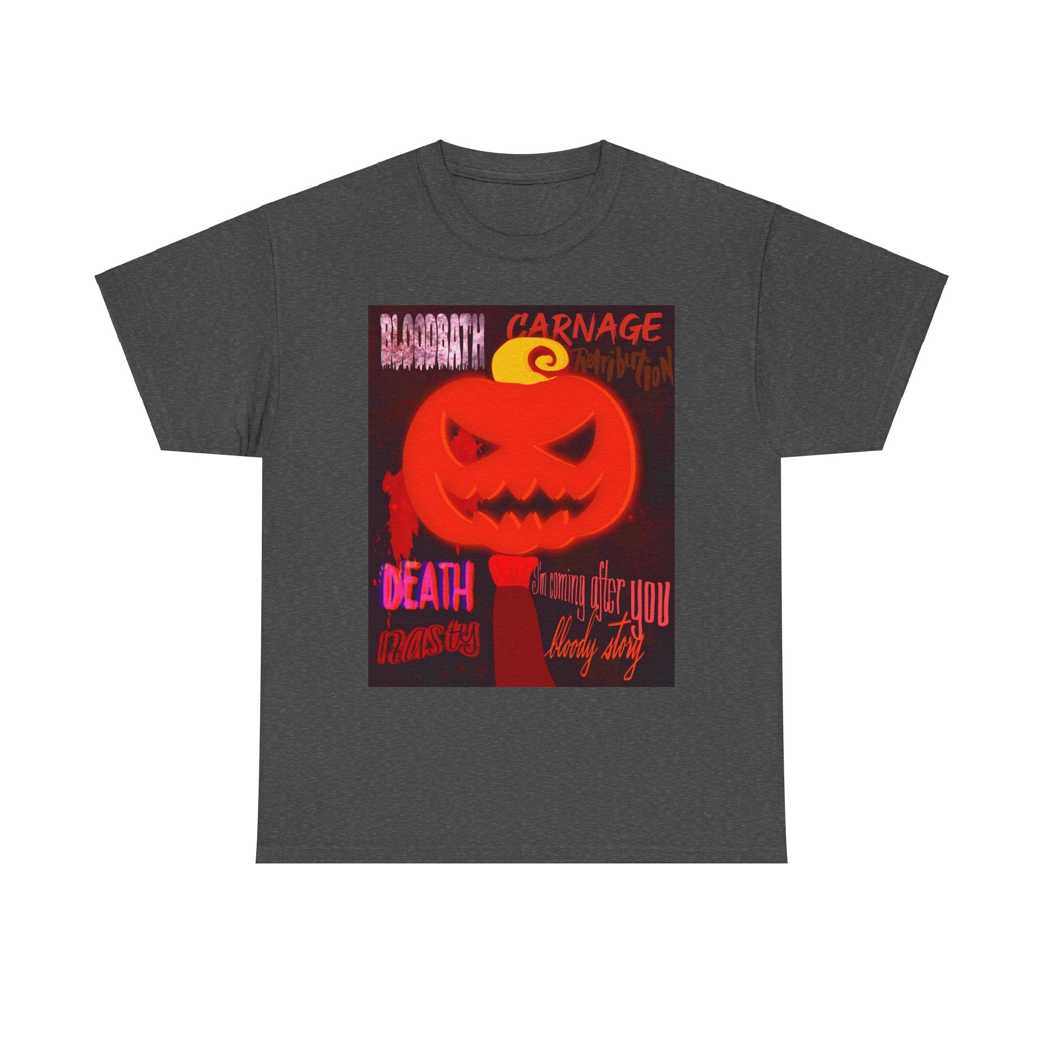 SCARY HALLOWEEN TRUMPKIN IN HIS OWN WORDS RE AMERICA Unisex Heavy Cotton Tee