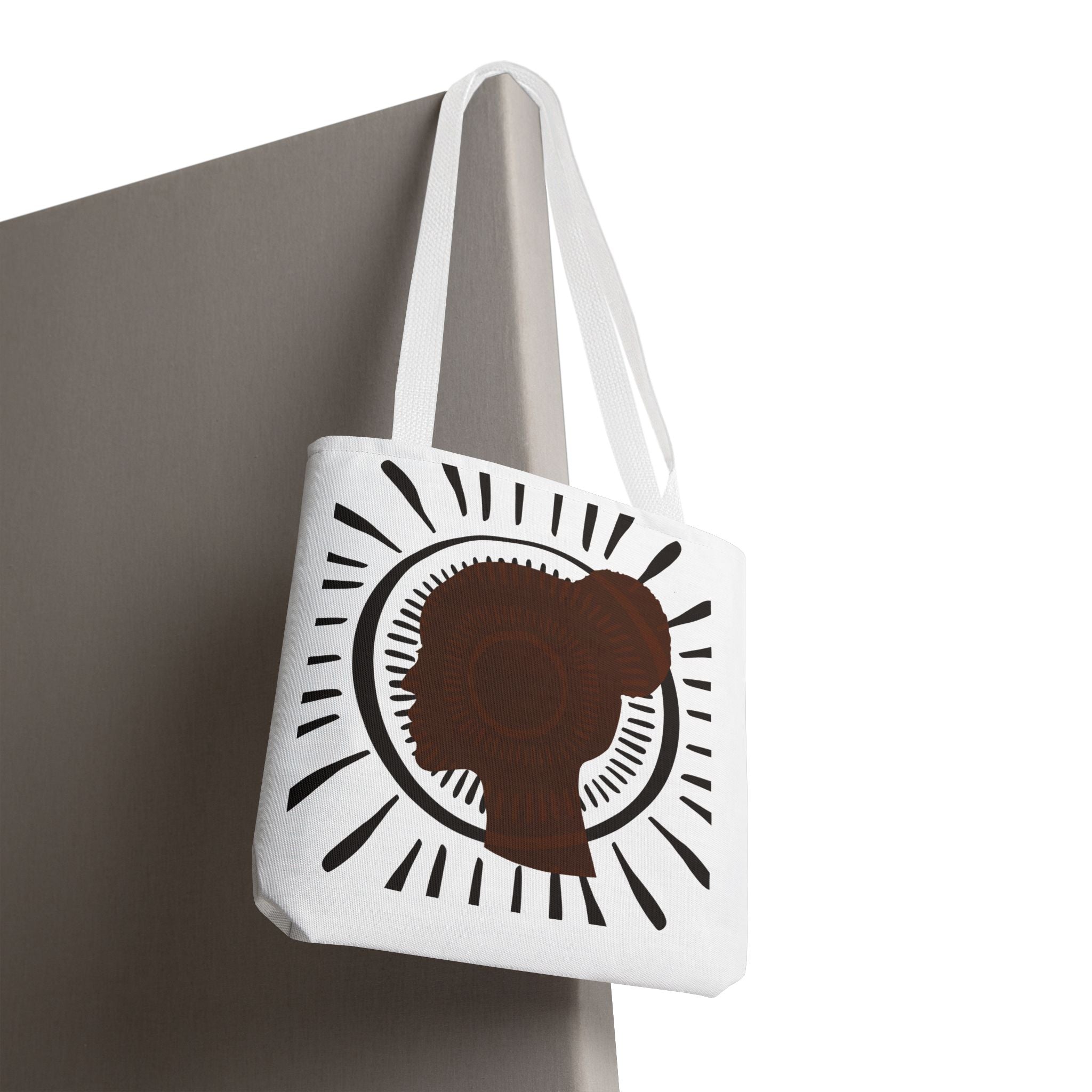 Black Woman Silhouette Tote Bag — Stylish Afrocentric Canvas Tote