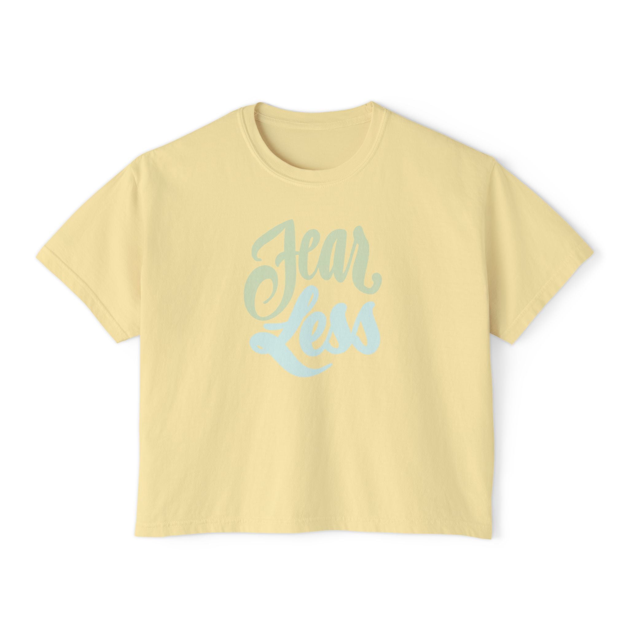 Fear Less Women's Boxy Tee - Comfortable & Empowering Casual Top