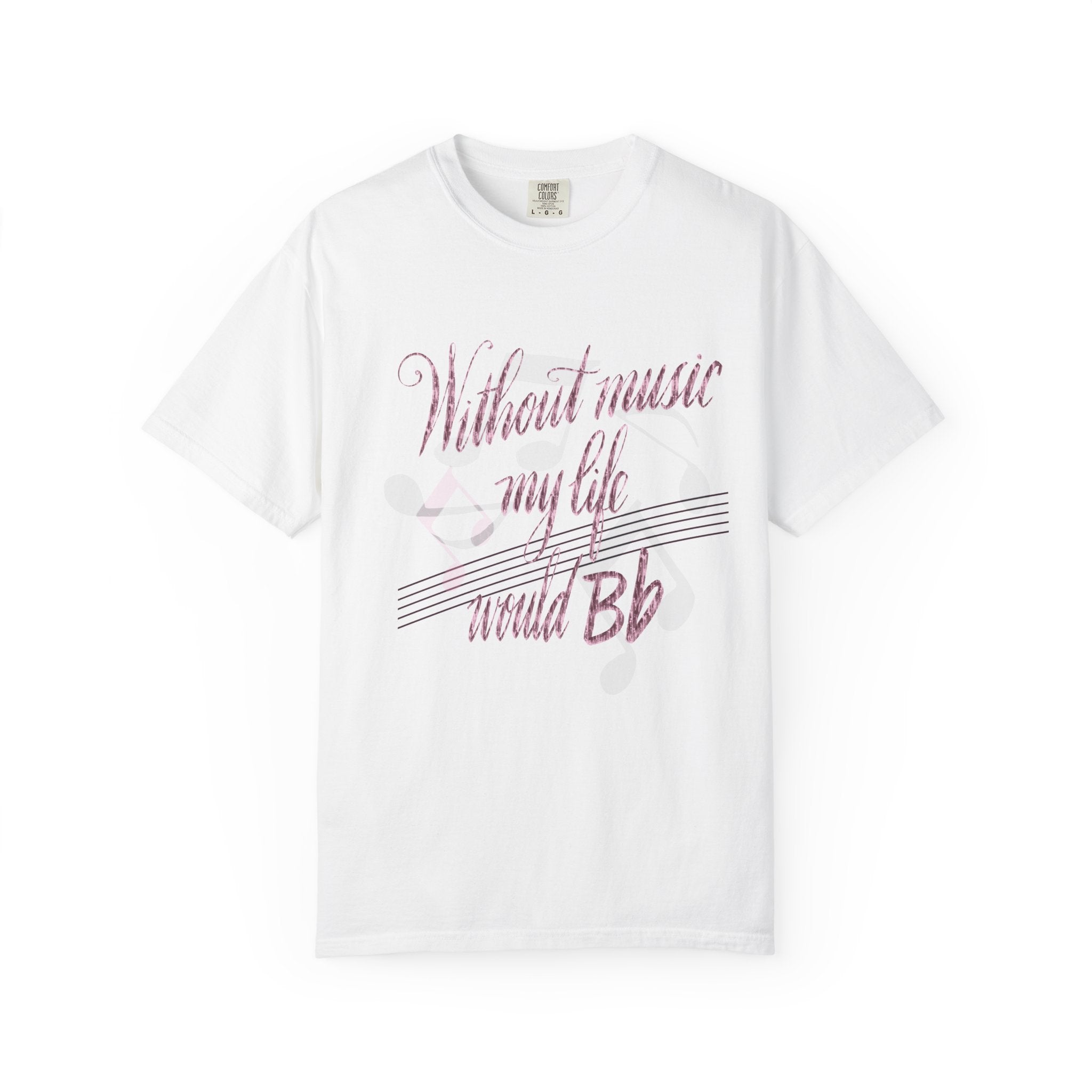 Music Lover's Unisex T-shirt - 'Without Music My Life Would Be Flat” Design