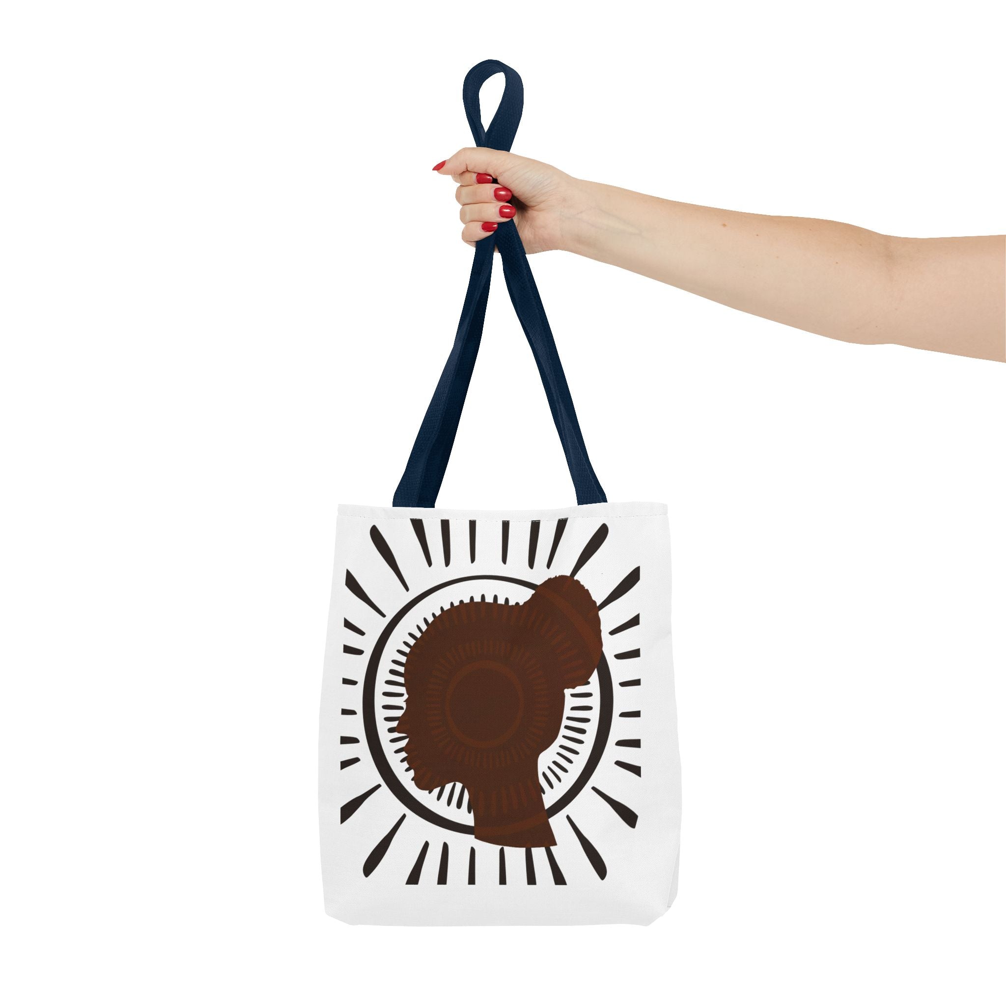 Black Woman Silhouette Tote Bag — Stylish Afrocentric Canvas Tote
