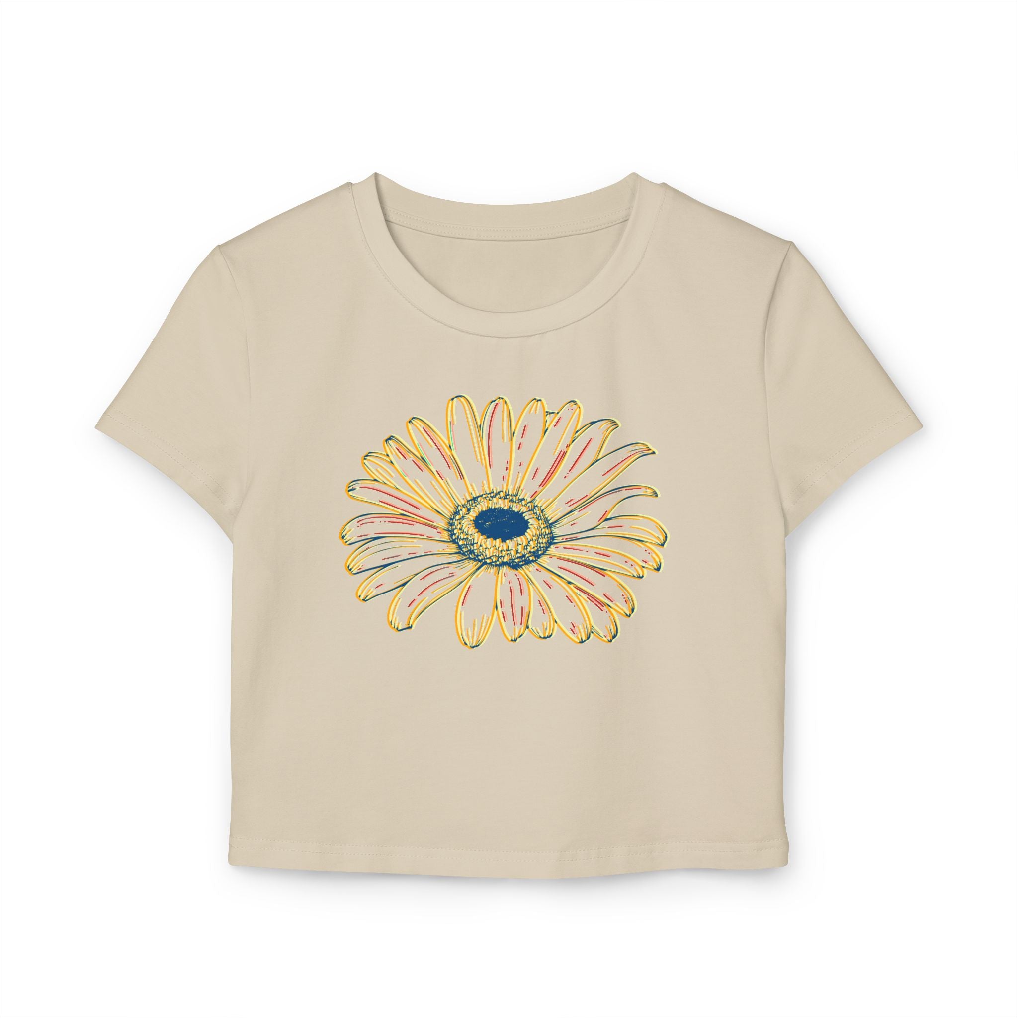 Women's Floral Baby Tee | Cute Summer Top | Perfect for Casual Outings & Gifts