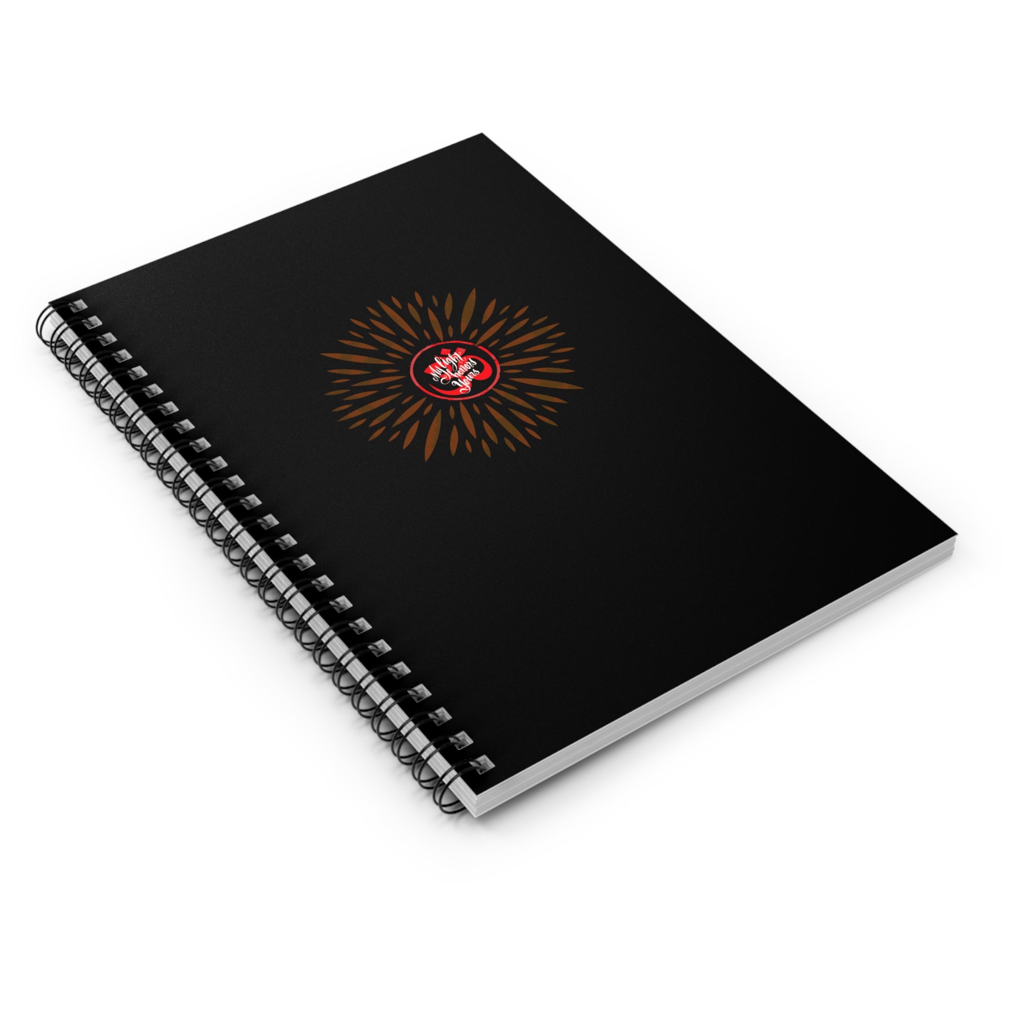 Black Spiral Notebook — my Light Honors Yours Design (Ruled)