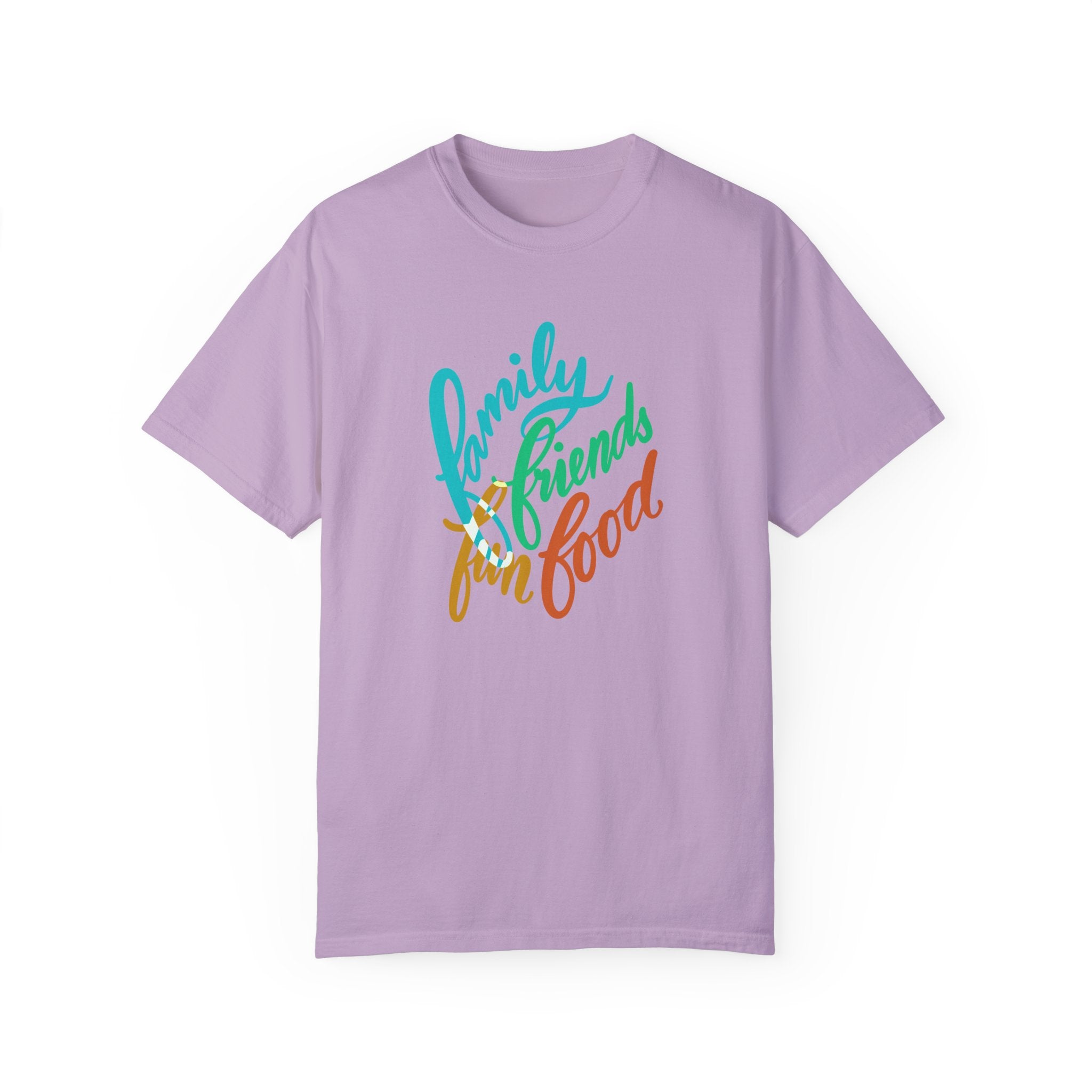 Garment-Dyed T-shirt Hand Lettered by Cecile - Celebrate Holidays with Loved Ones