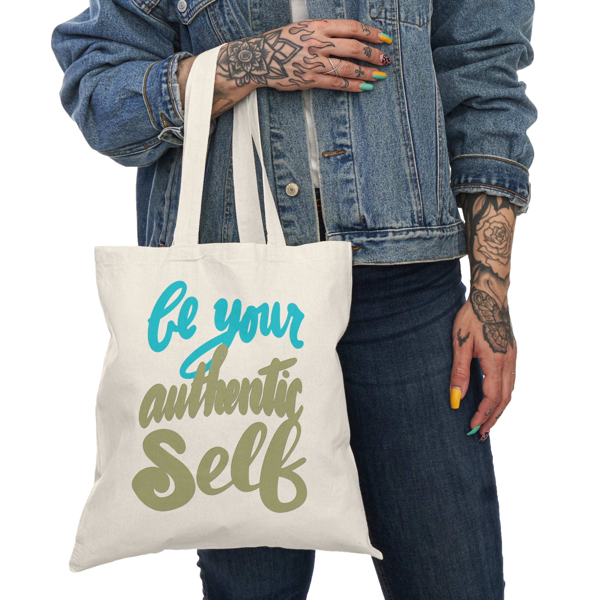 BE YOUR AUTHENTIC SELF Natural Tote Bag