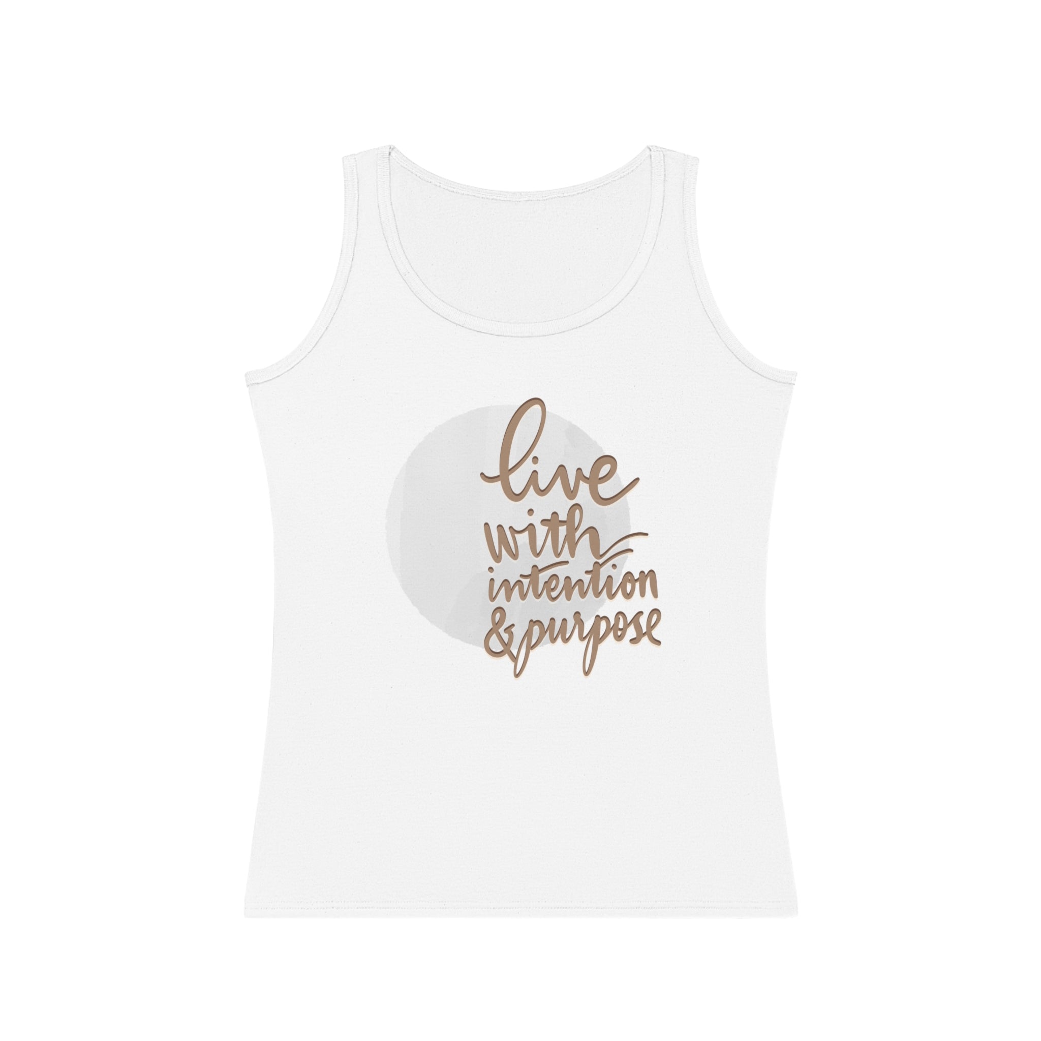 Inspirational Women's Tank Top - Live with Intention & Purpose, Summer Fashion, Gifts for Her, Yoga Wear, Motivational Apparel, [...]