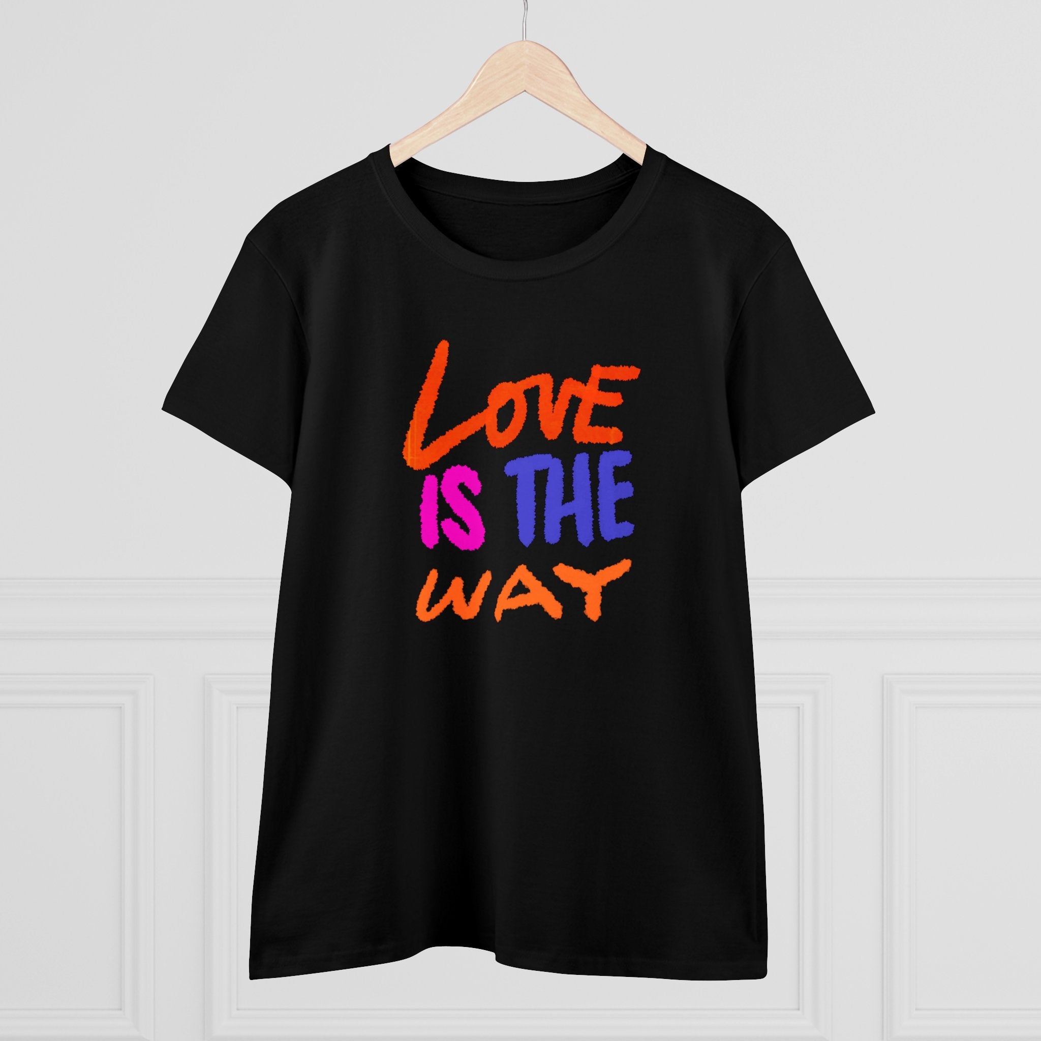 LOVE IS THE WAY Women's Midweight Cotton Tee