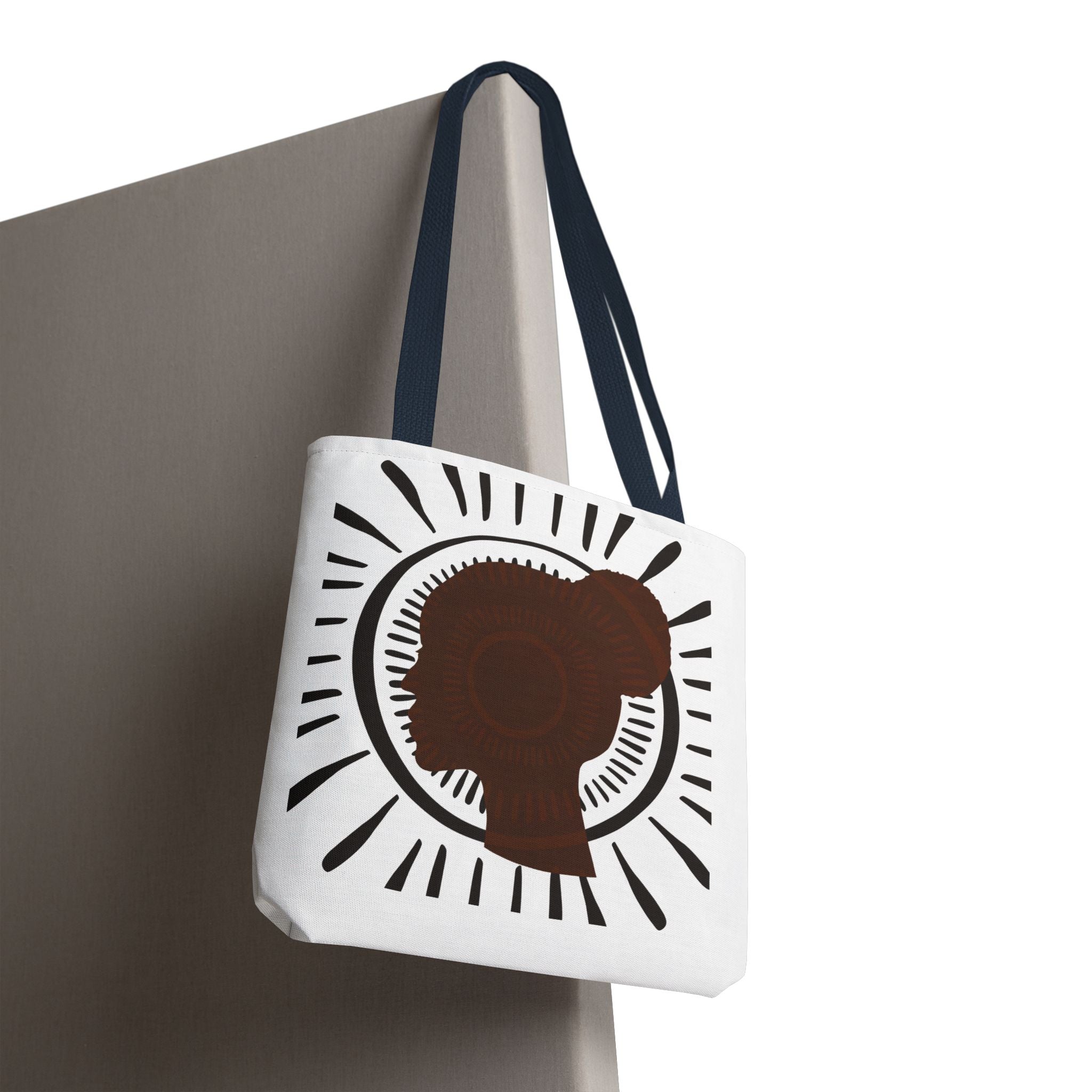 Black Woman Silhouette Tote Bag — Stylish Afrocentric Canvas Tote