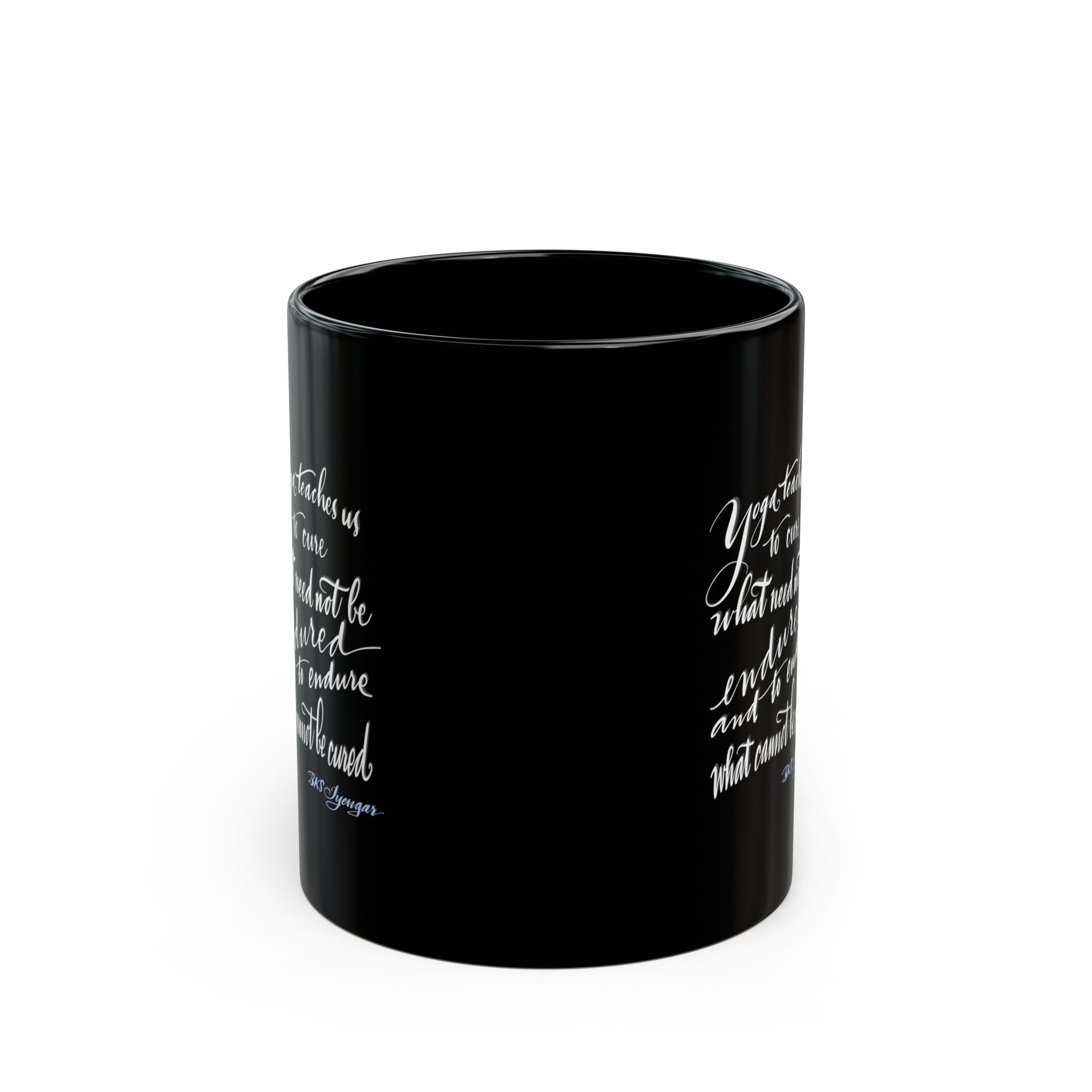 Inspirational Yoga Mug | Black Coffee Cup | Gift for Yogis, Motivational Drinkware, Self-Care, Wellness Decor, Mindfulness
