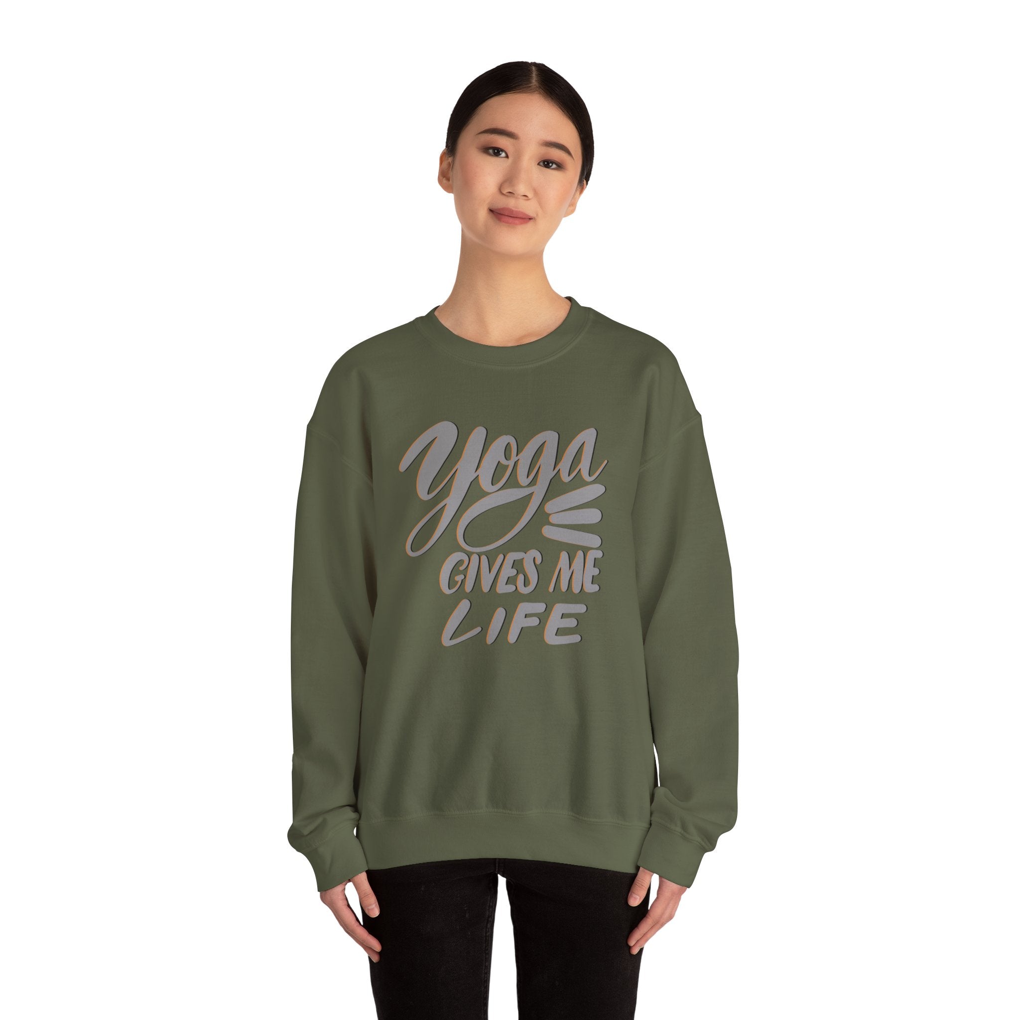 YOGA GIVES ME LIFE Heavy Blend™ Crewneck Sweatshirt l