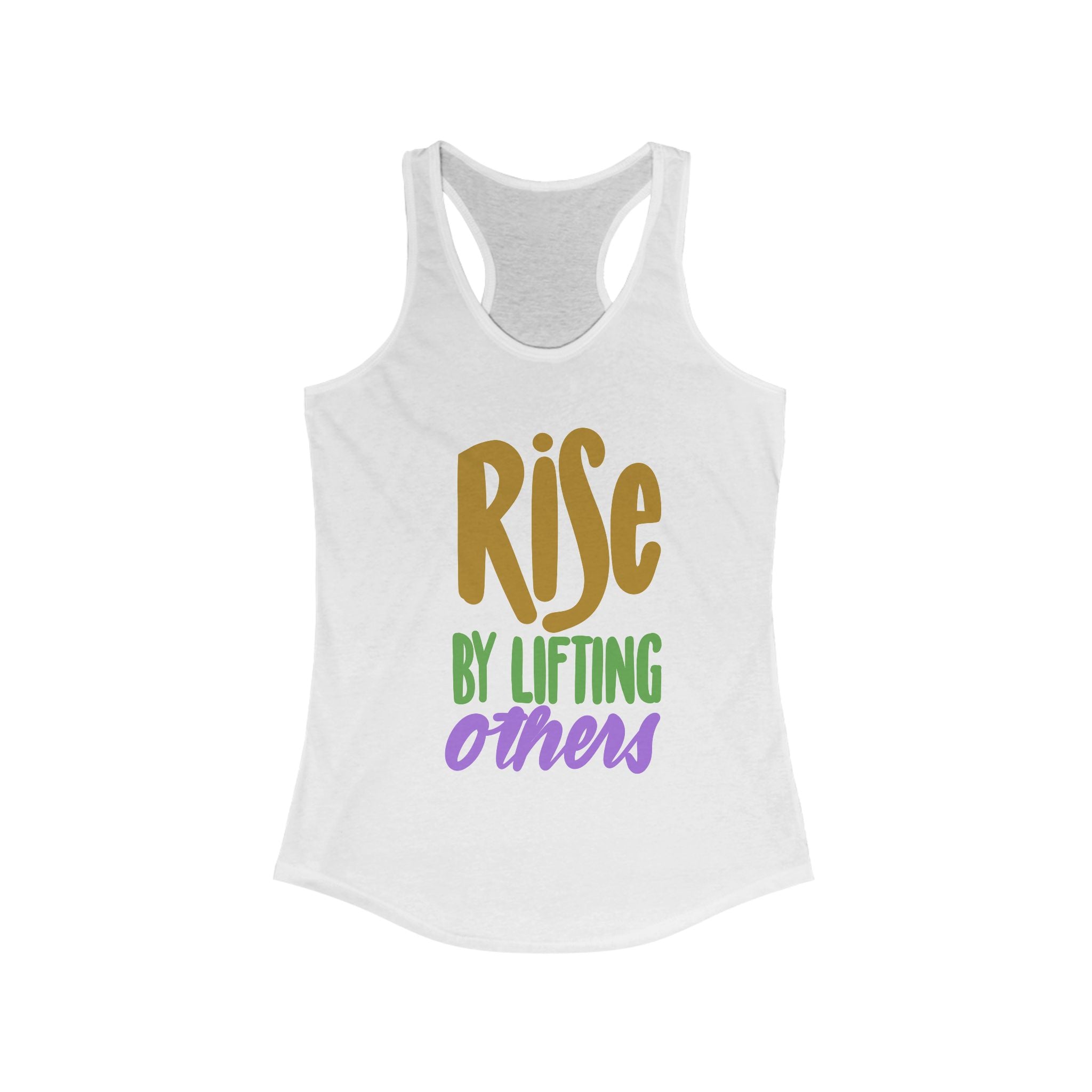 Empowering Women’s Racerback Tank - "Rise by Lifting Others" Inspirational Top