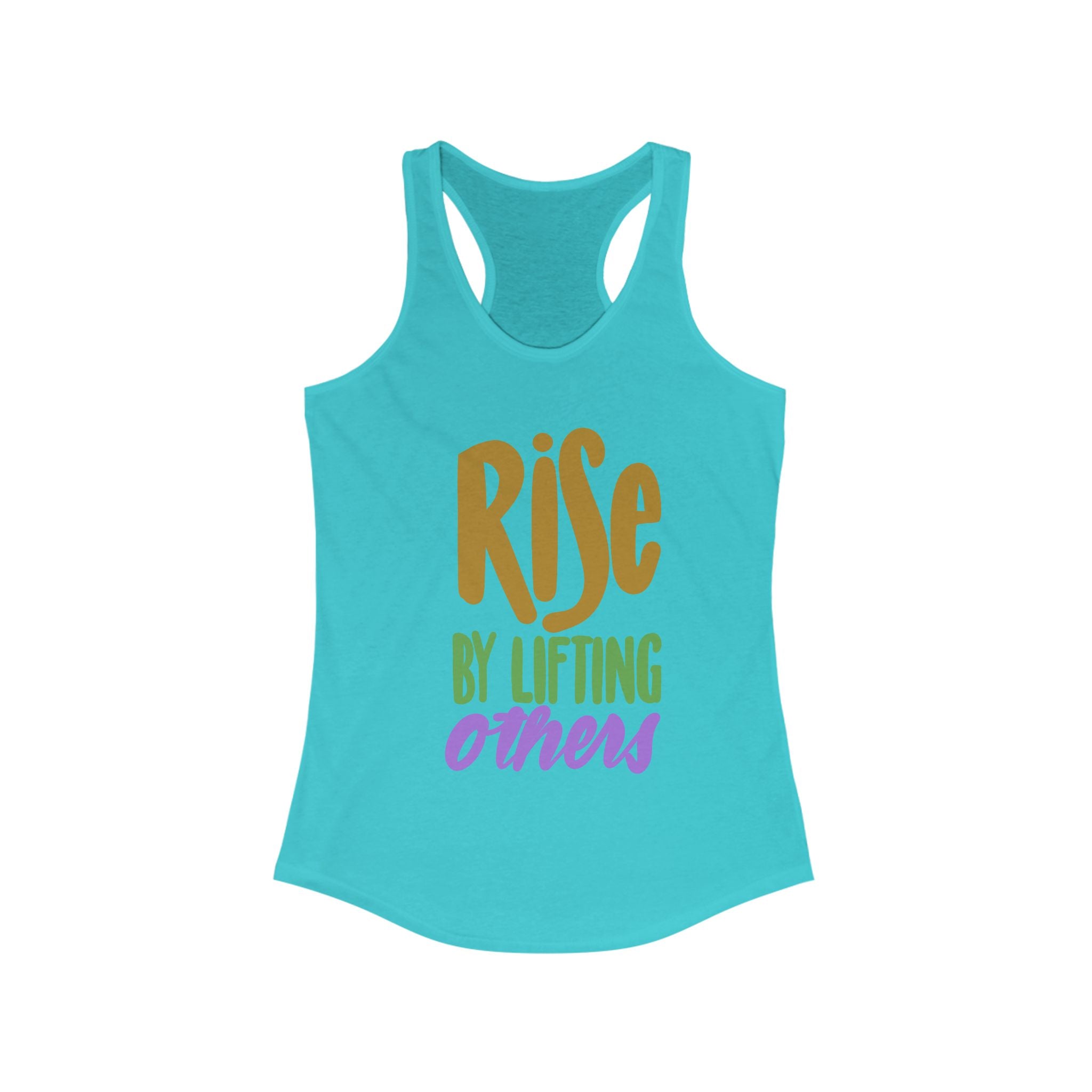 Empowering Women’s Racerback Tank - "Rise by Lifting Others" Inspirational Top