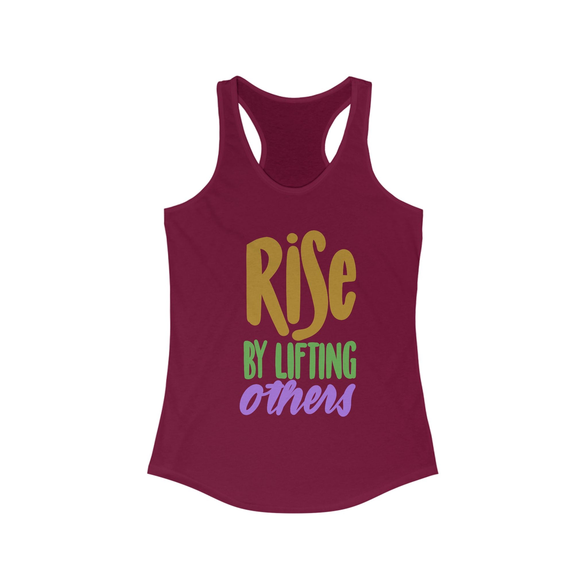 Empowering Women’s Racerback Tank - "Rise by Lifting Others" Inspirational Top
