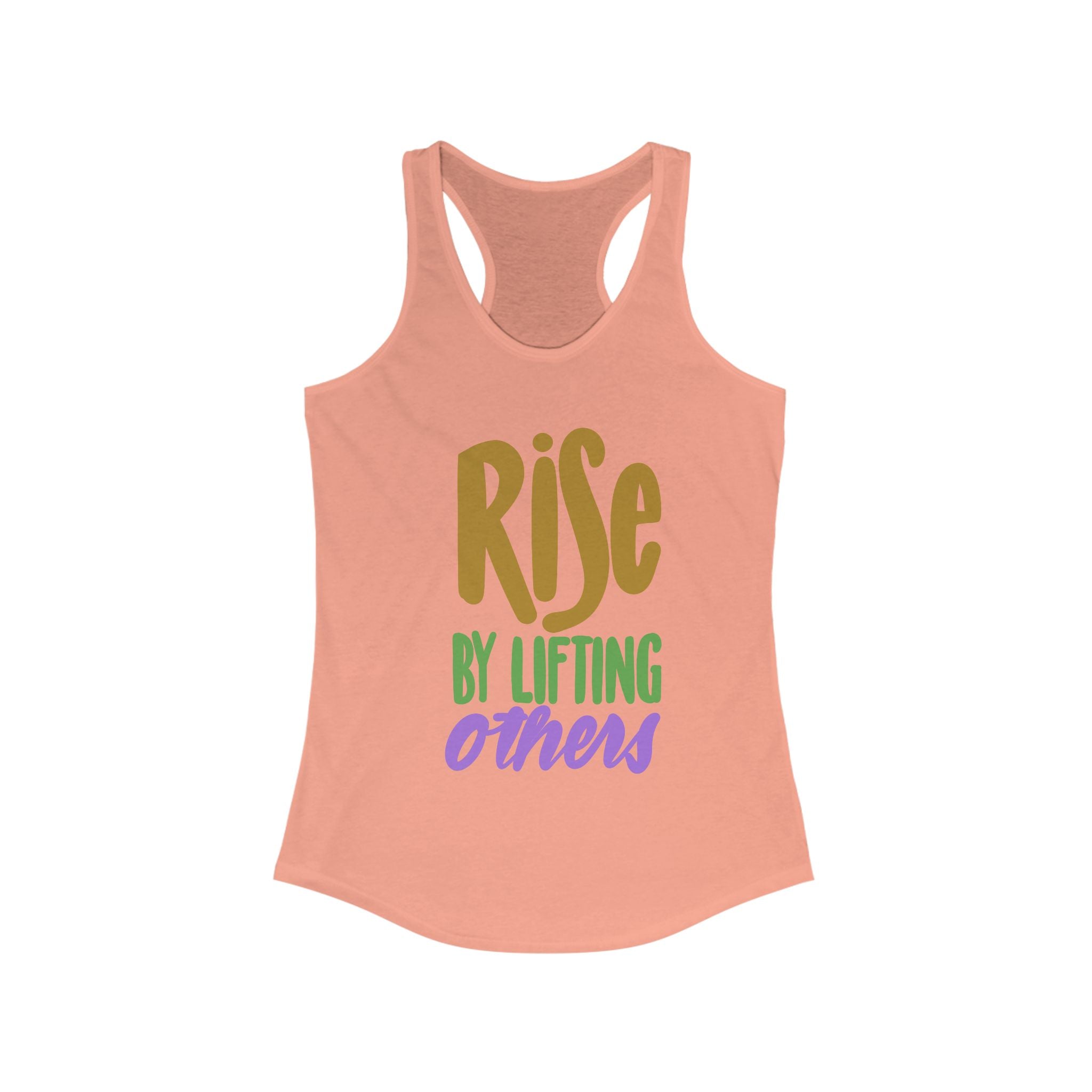 Empowering Women’s Racerback Tank - "Rise by Lifting Others" Inspirational Top