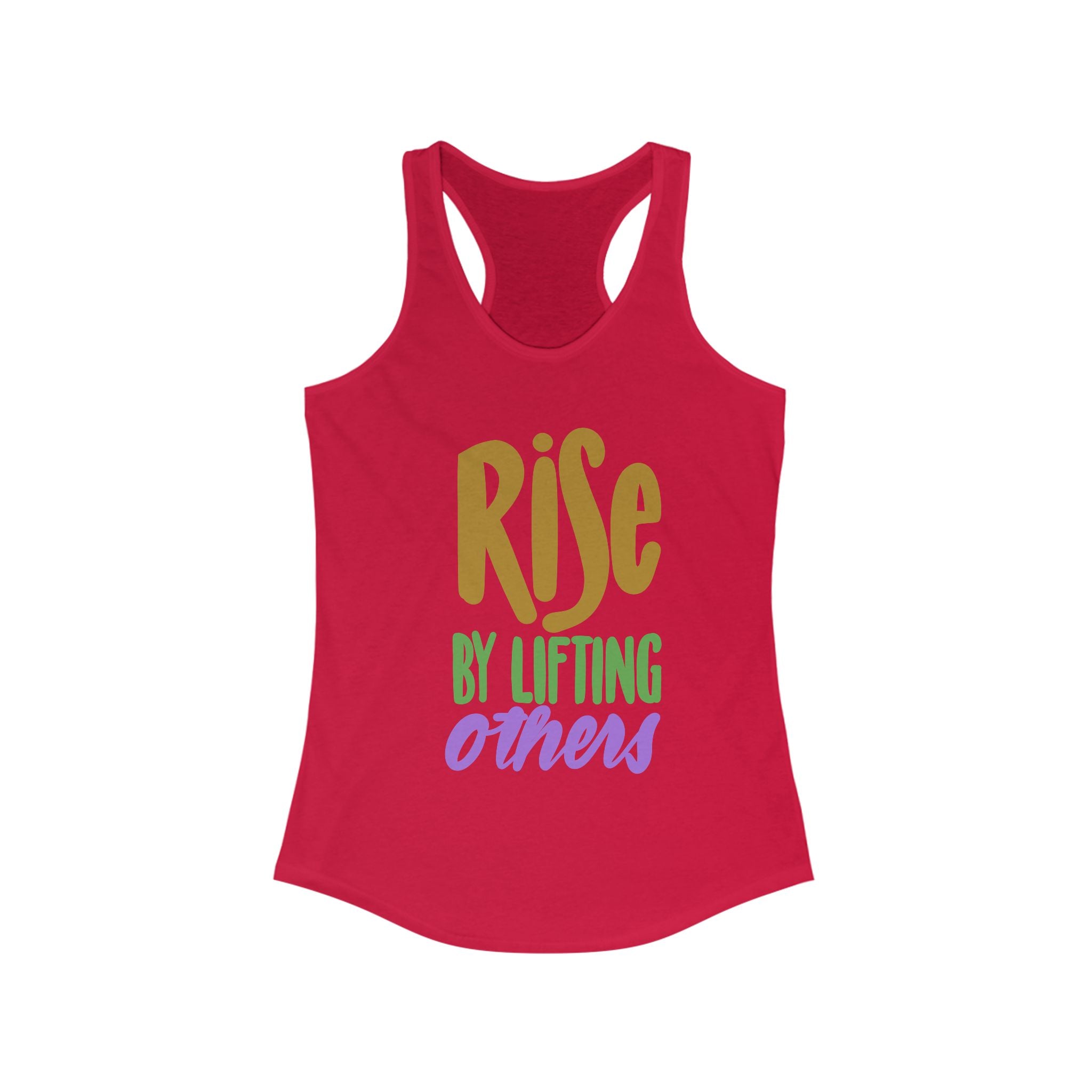 Empowering Women’s Racerback Tank - "Rise by Lifting Others" Inspirational Top