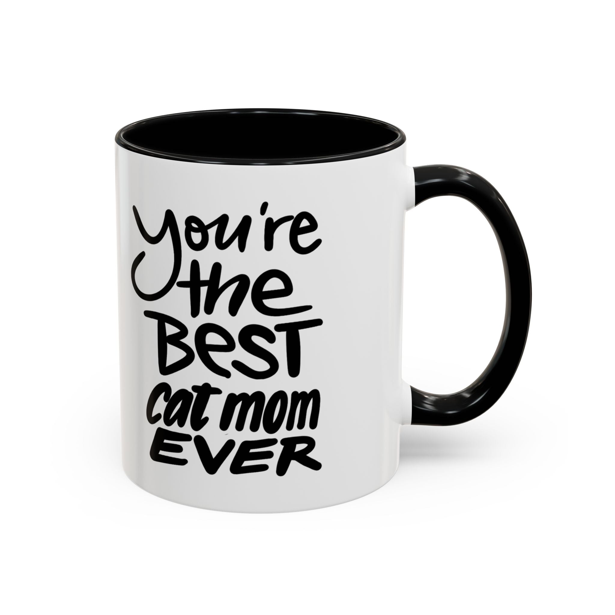 BEST CAT MOM EVER Accent Coffee Mug (11 oz)