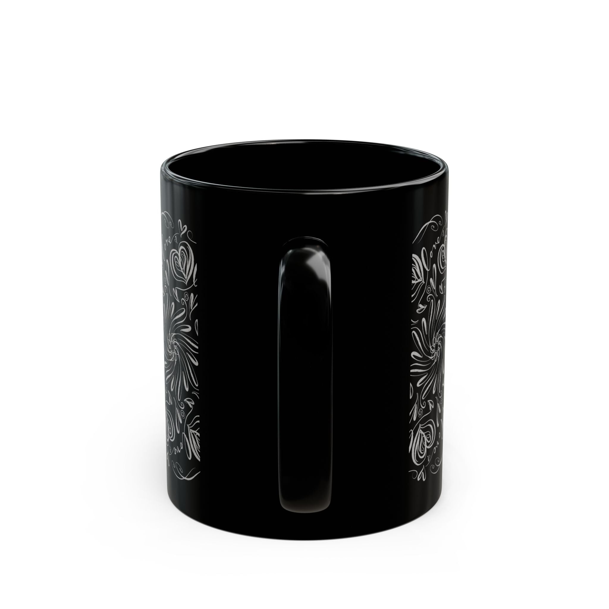 Elegant LOVE Mug with Hand Drawn Design, Ideal for Coffee Lovers, Gifts for Her, Home Decor, Valentine's Day