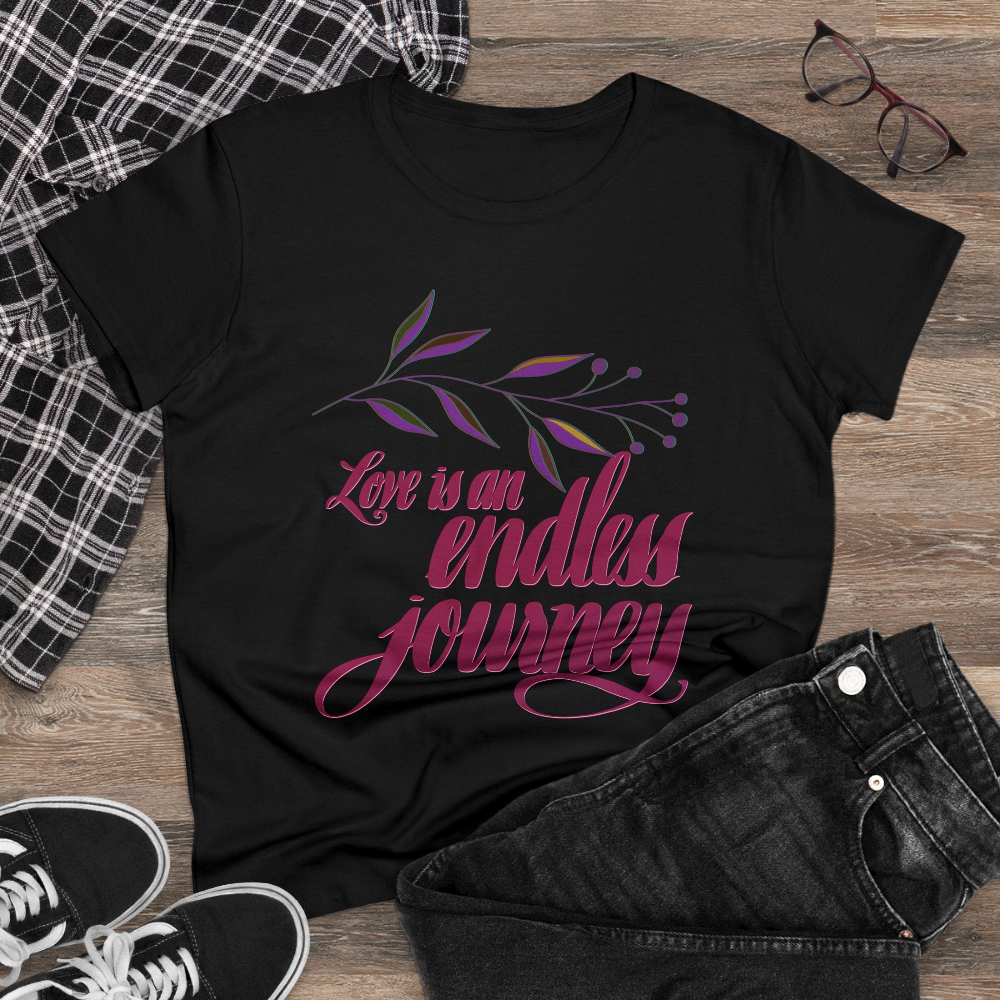 LOVE IS AN ENDLESS JOURNEY QUOTABLE SHAKESPEARE Cotton Tee