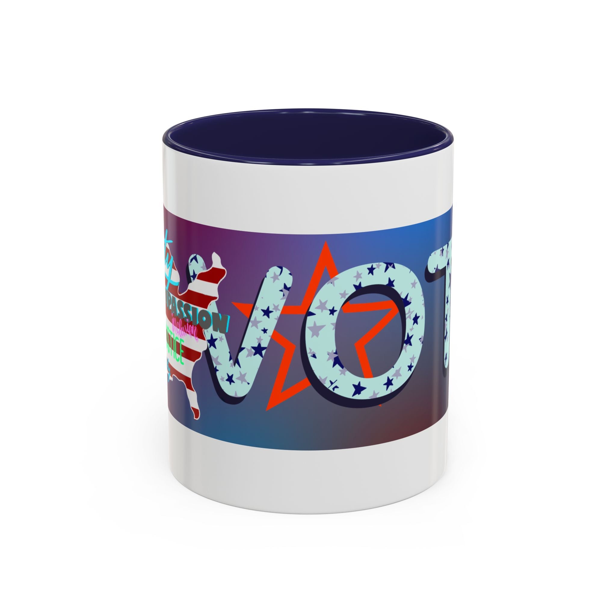 Mug - Hand-drawn AMERICAN VALUES Design Coffee Mug (11oz)