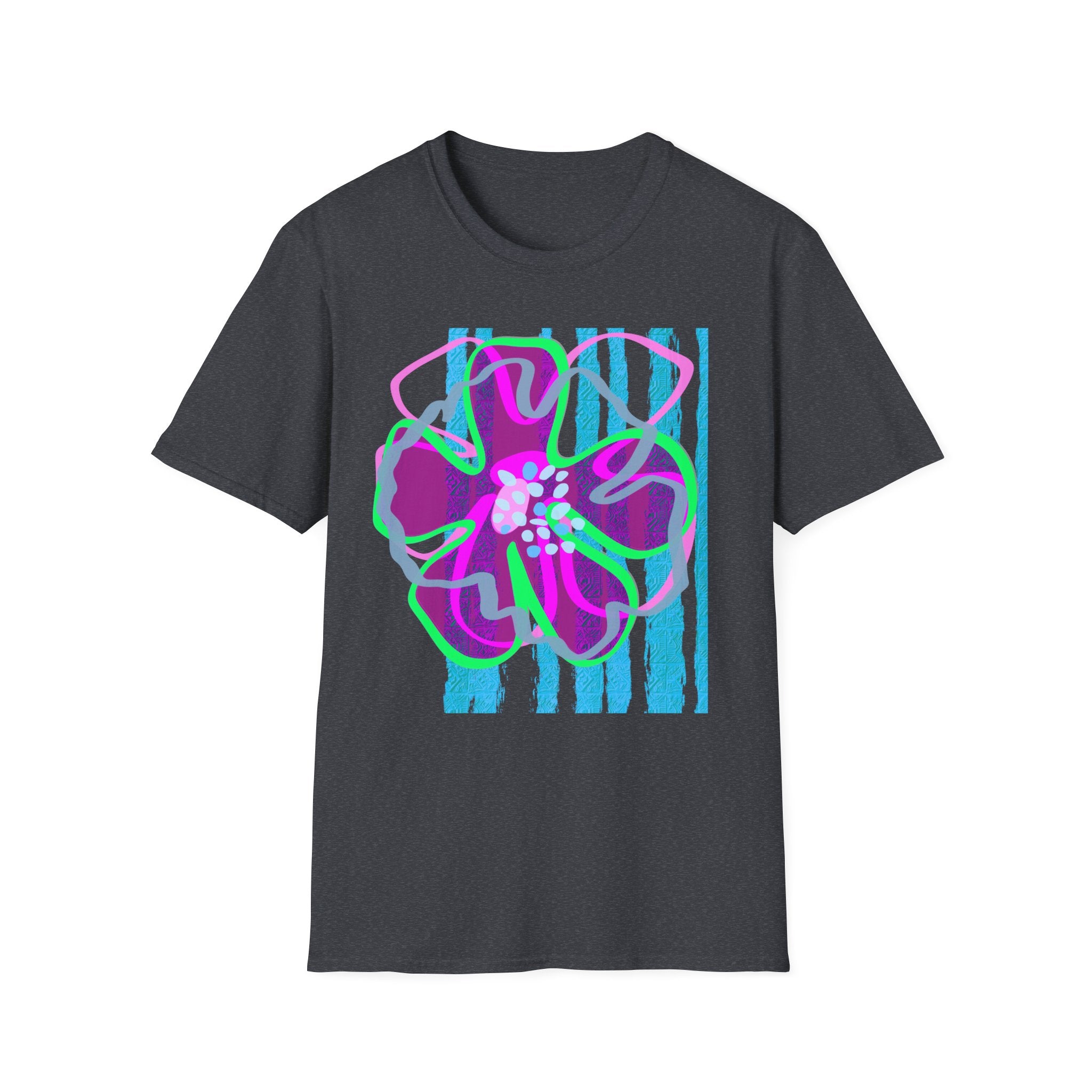 Vibrant Floral Unisex Softstyle T-Shirt for Summer Vibes