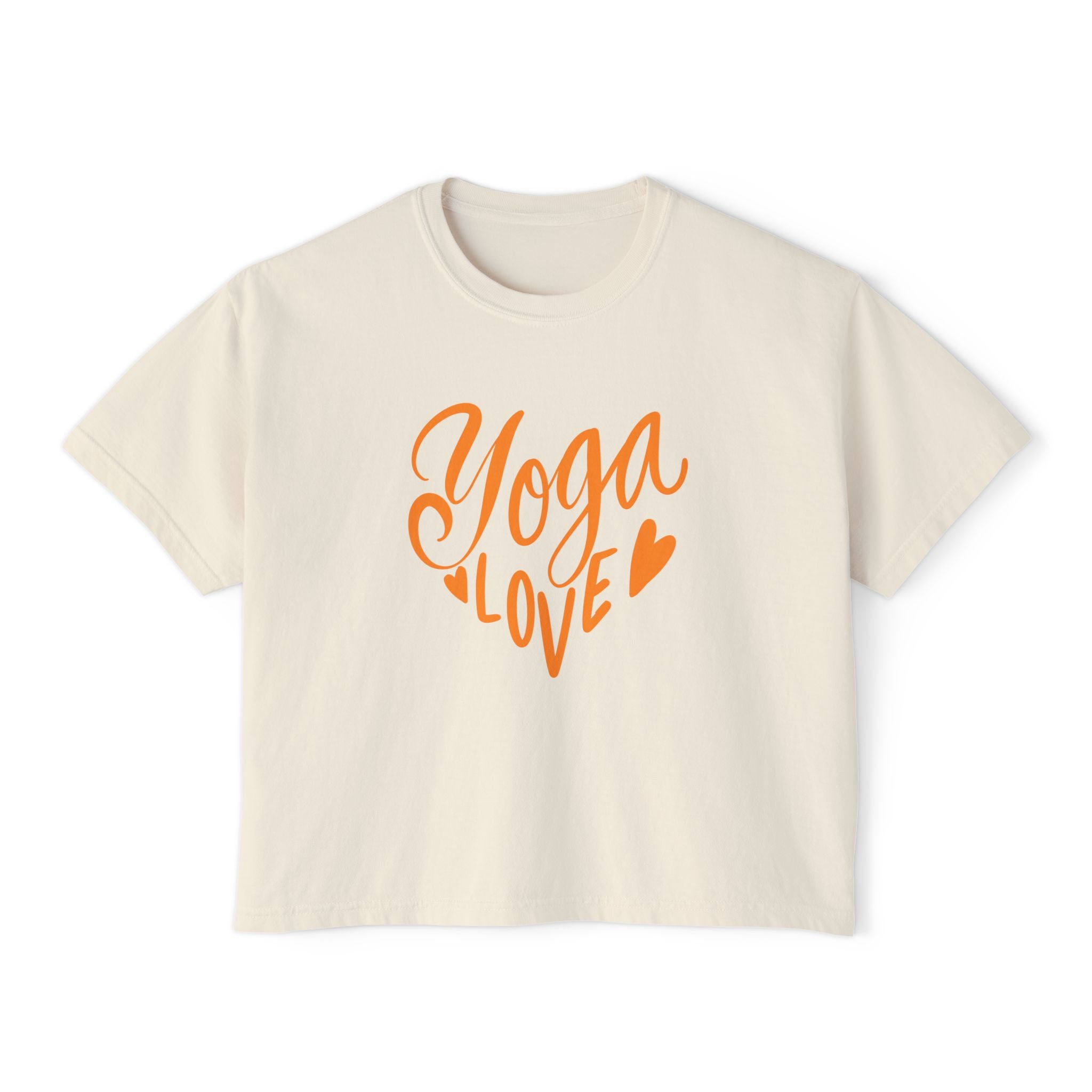 Yoga Love  Boxy Tee - Comfortable Relaxed Fit for Yoga Enthusiasts