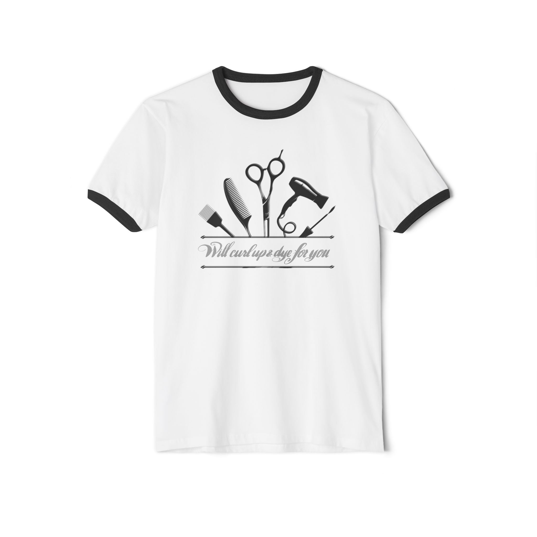 Creative Stylist Unisex Cotton Ringer T-Shirt | Perfect Gift for Hairdressers & Artists