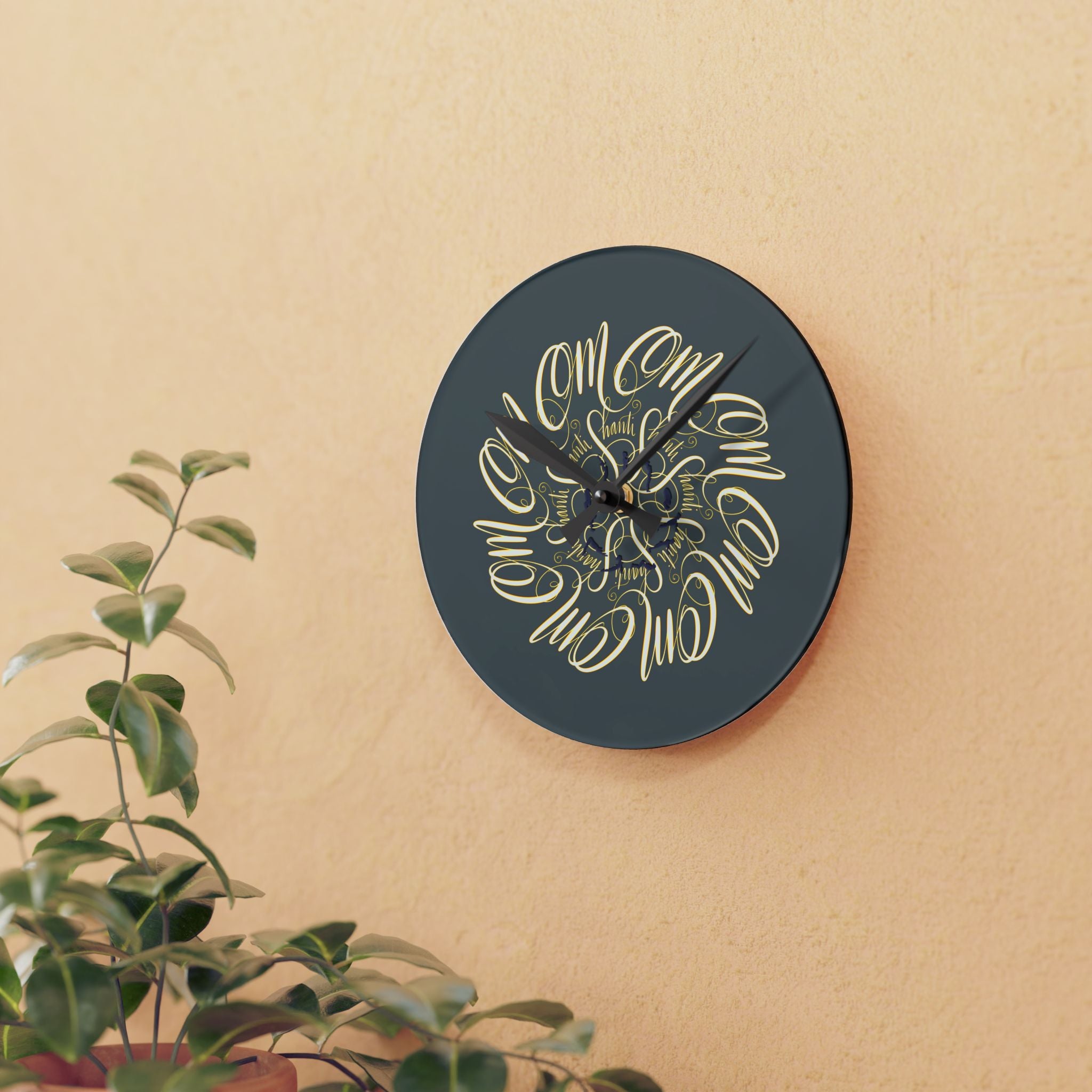 OM SHANTI SUN SALUTATION clock