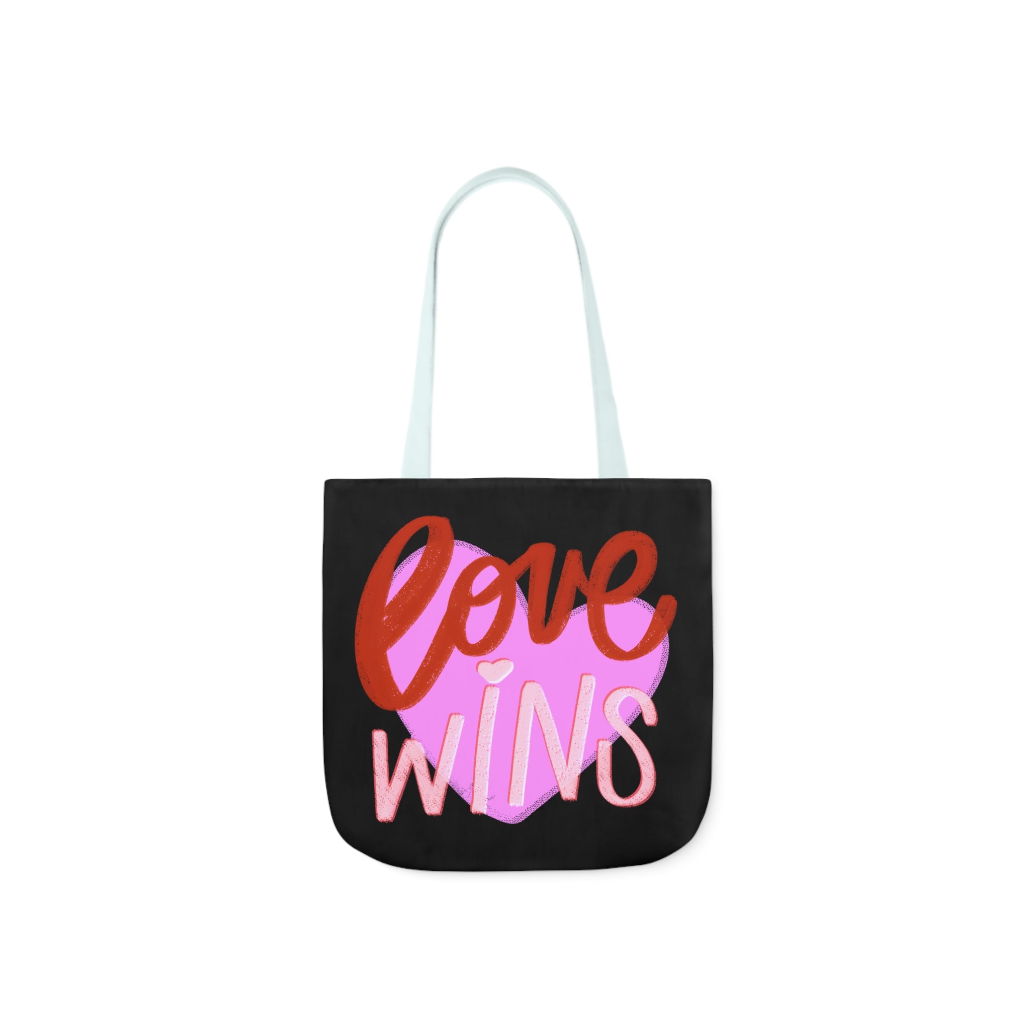 LOVE WINS Canvas Tote Bag, 5-Color Straps