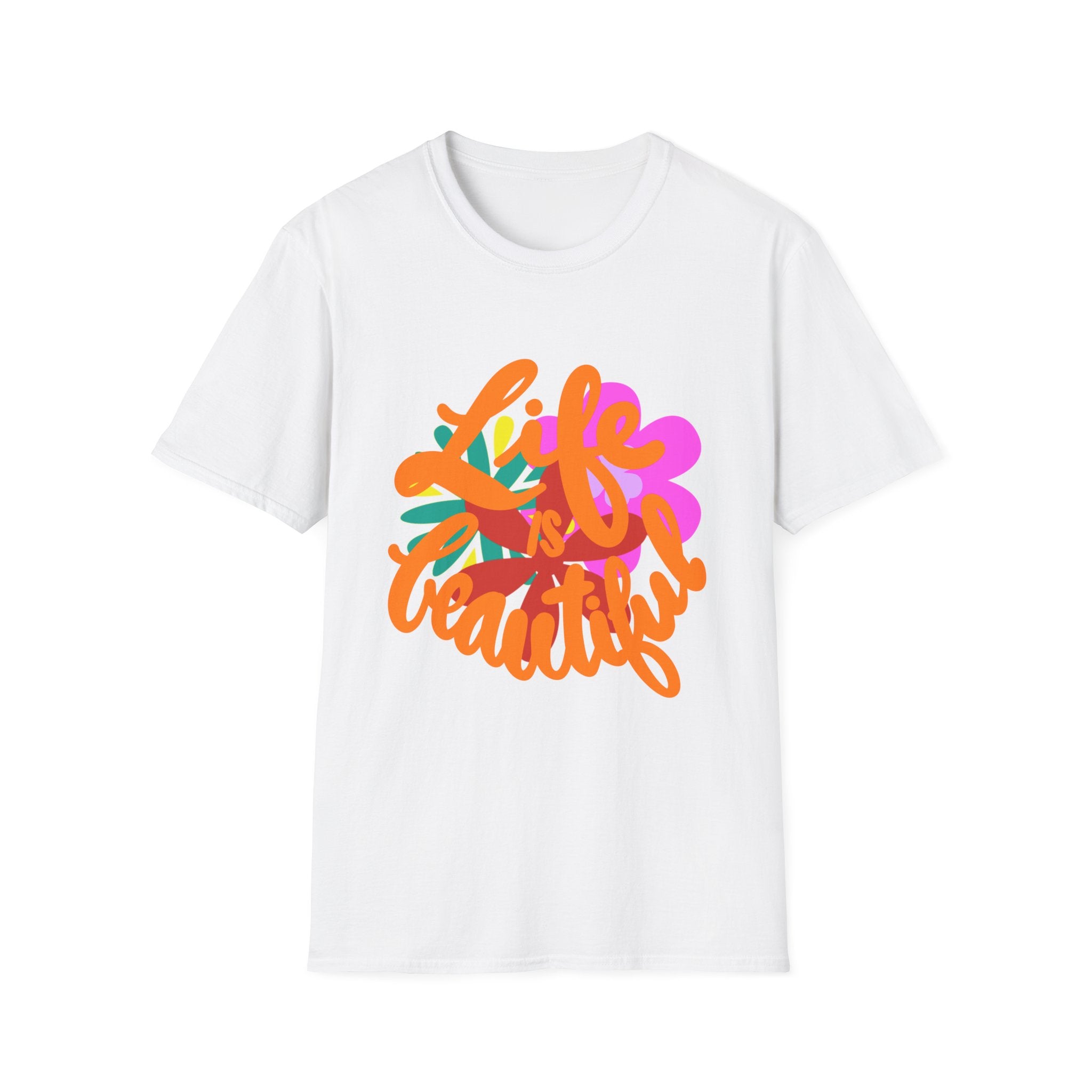 'Life is Beautiful' Unisex Softstyle T-Shirt - Perfect for Everyday Inspiration