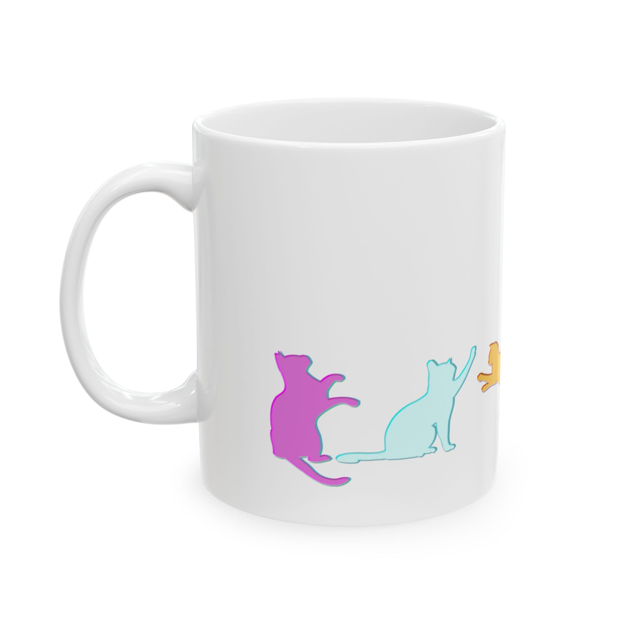 ALL WE NEED IS CATS Ceramic Mug, (11oz)