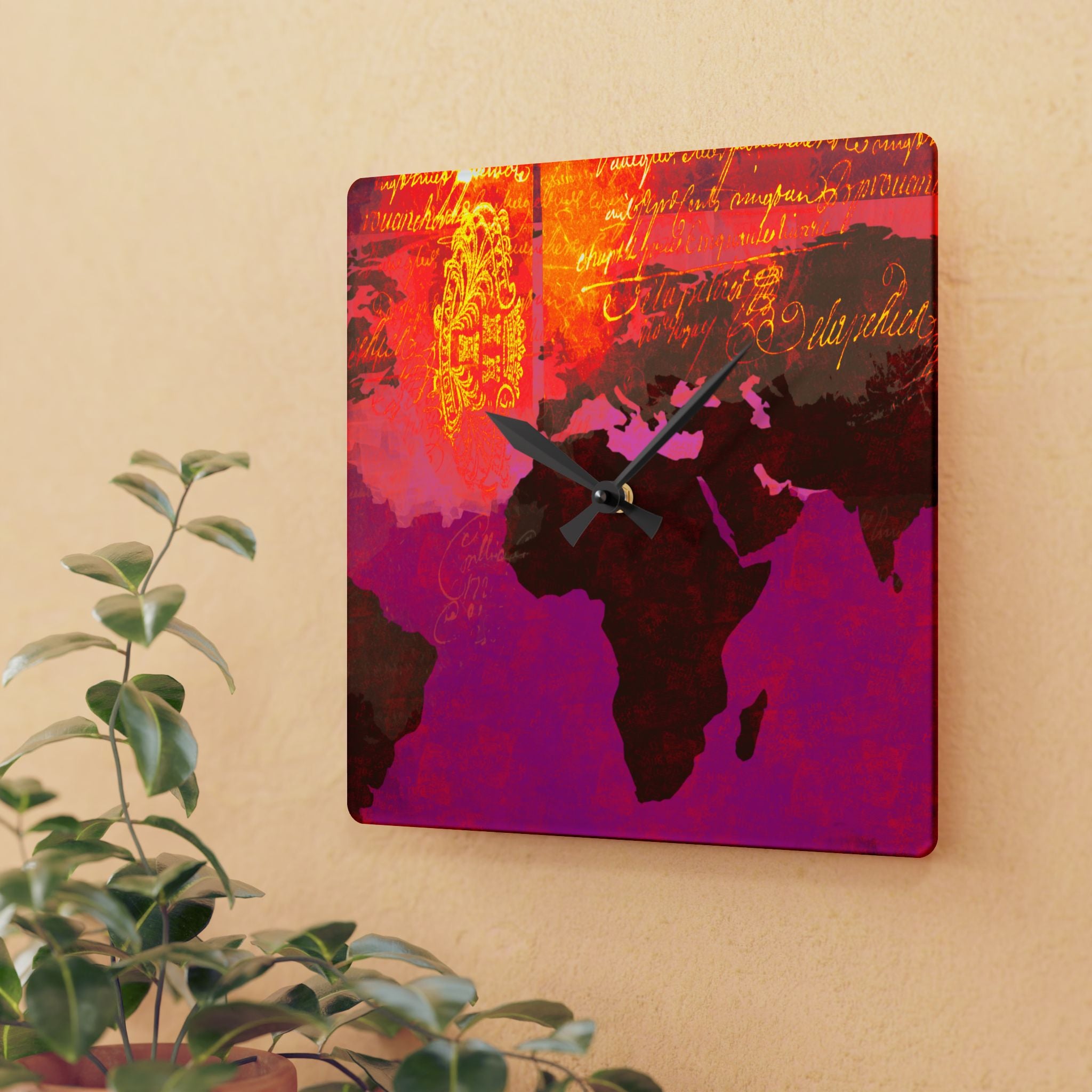 WORLD TRAVELER Acrylic Wall Clock