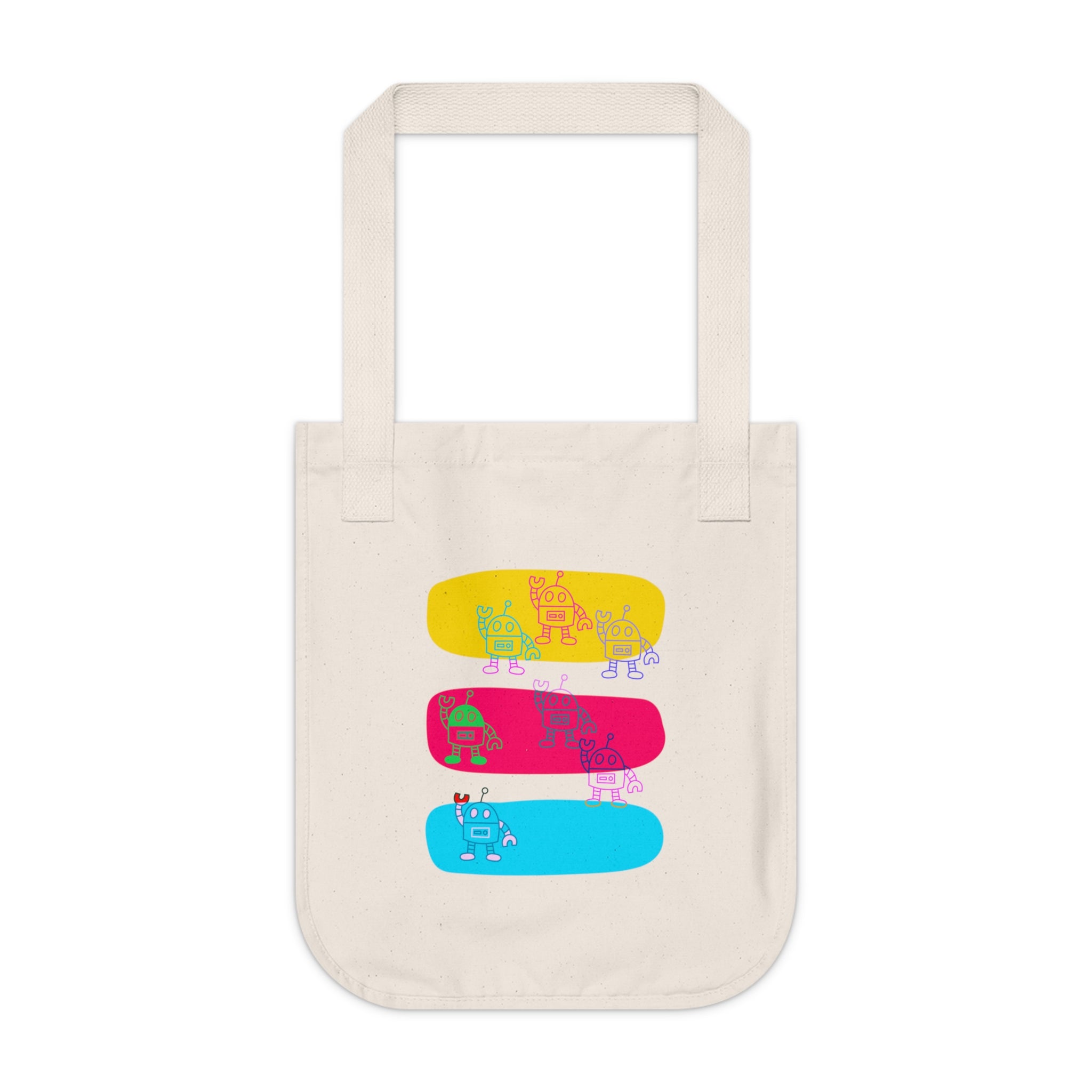 ROWDY ROBOTS Organic Canvas Tote Bag