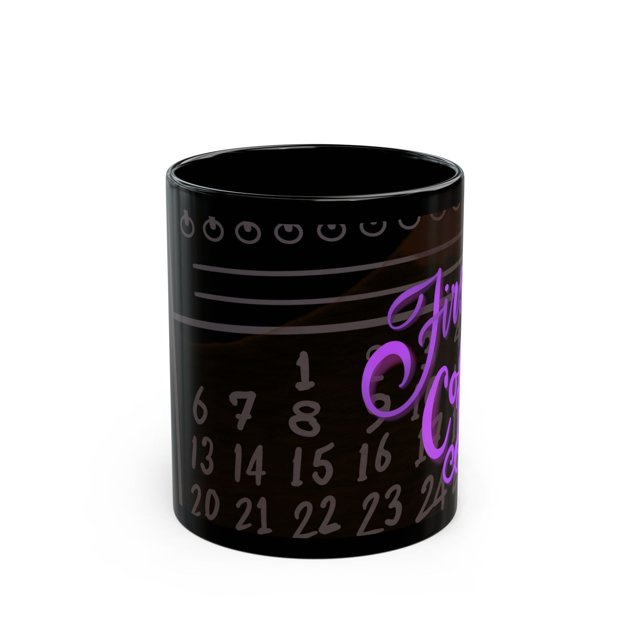 FIRST: COFFEE Black Mug (11oz)