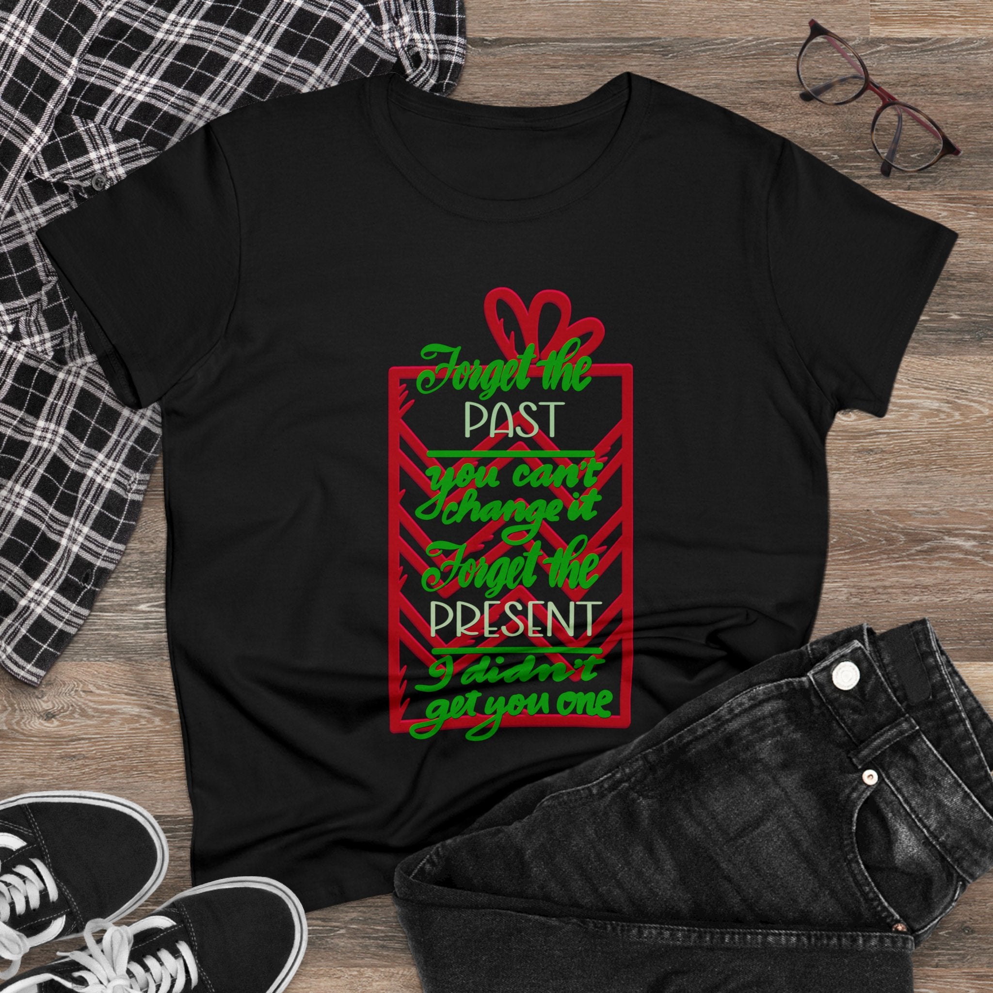 FORGET THE PAST HOLIDAY TEE FUNNY Cotton Tee