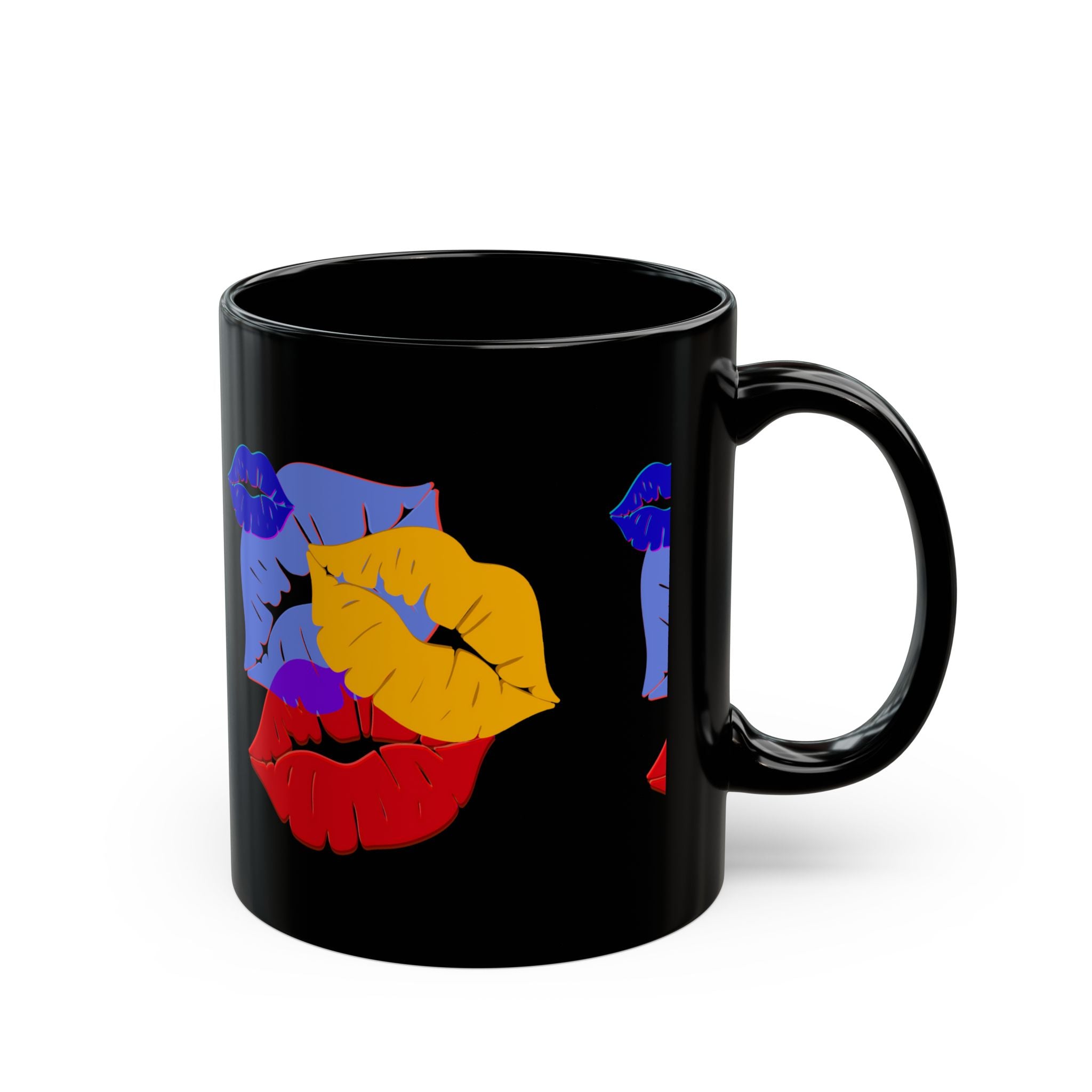 LUSCIOUS LIPS Black Mug (11oz)