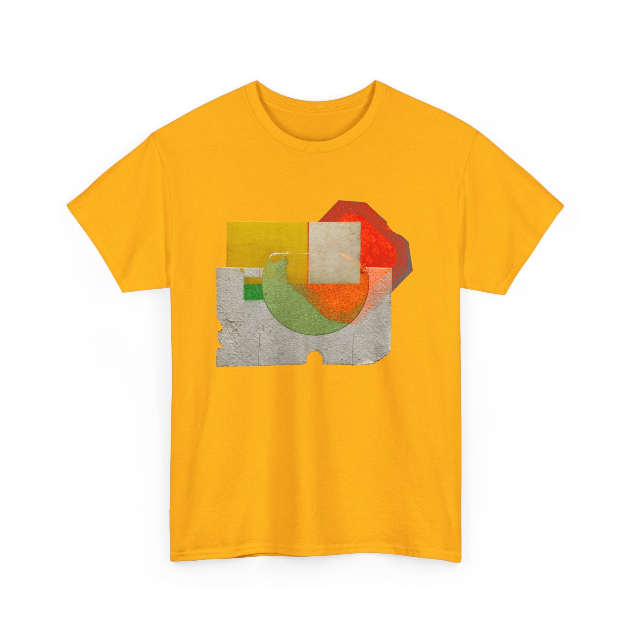 Modern Geometric Unisex Heavy Cotton Tee - Unique Artistic T-Shirt