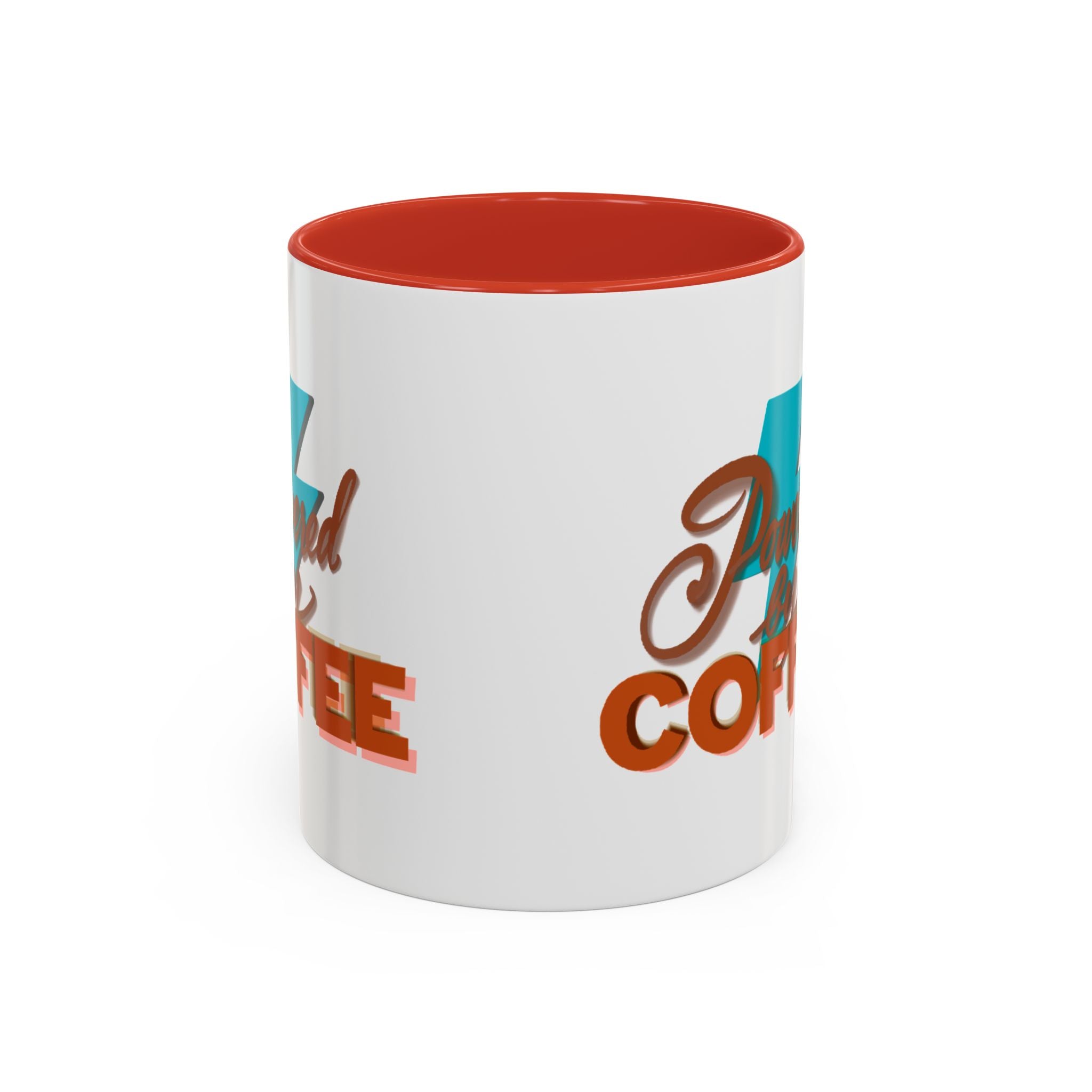 POWERED BY COFFEE Accent Coffee Mug (11 oz)