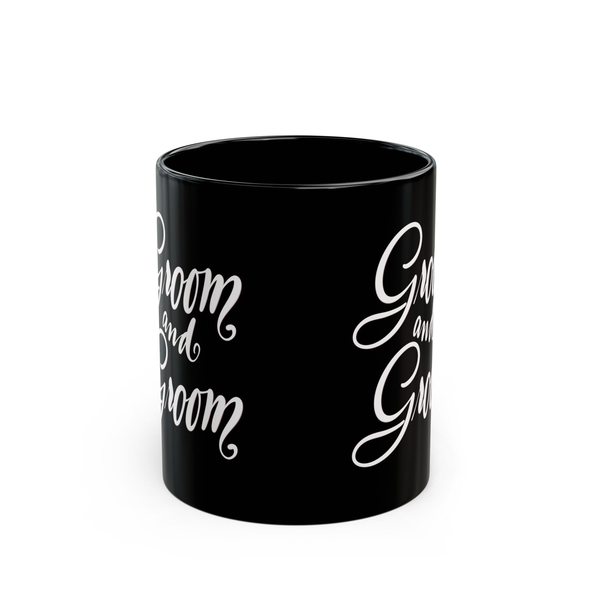 GROOM AND GROOM Black Mug (11oz)