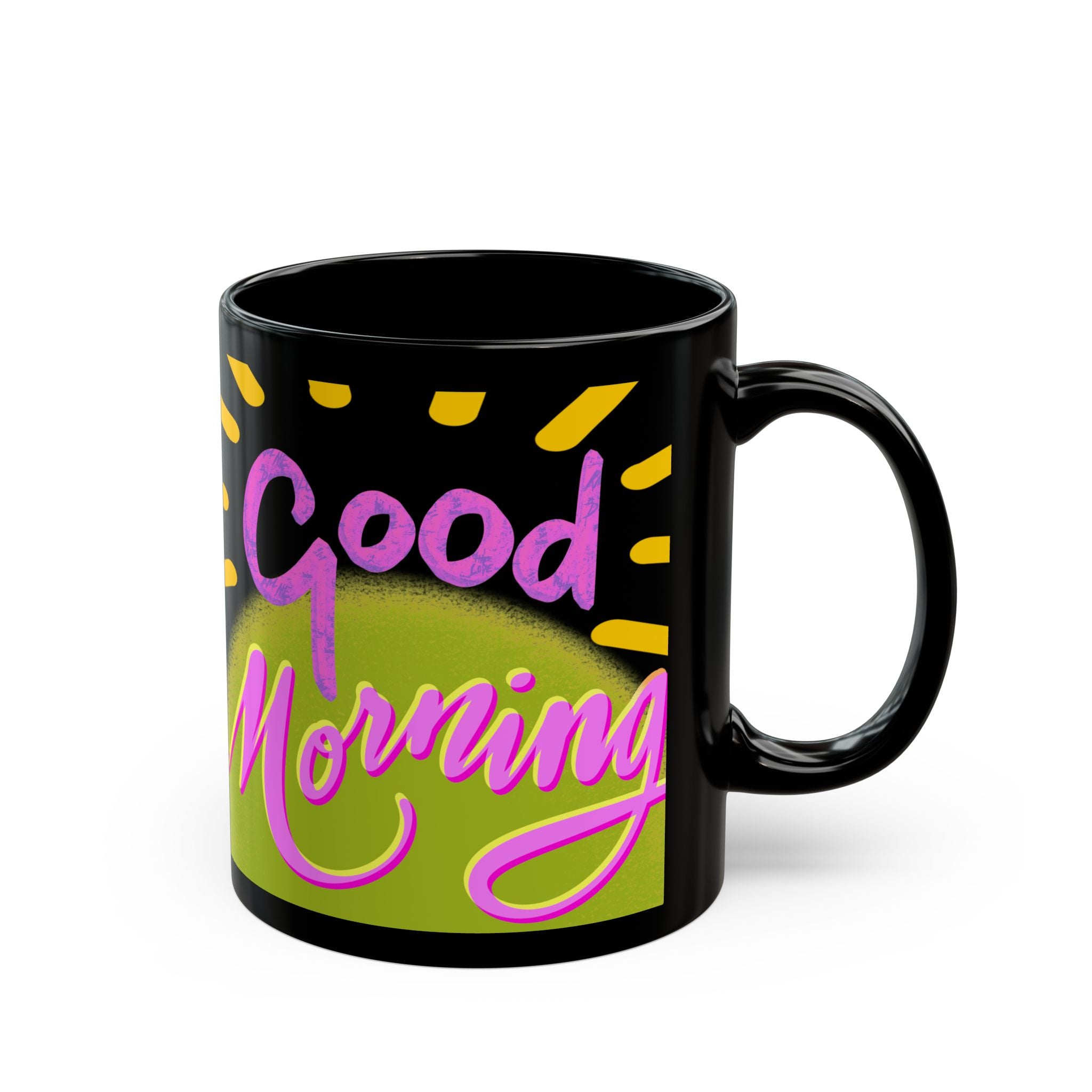 GOOD MORNING Black Mug (11oz)