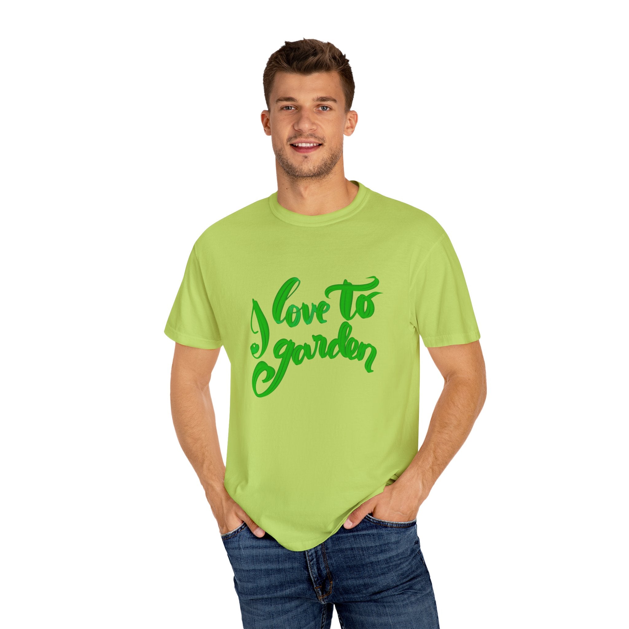 I LOVE TO GARDEN Unisex Garment-Dyed T-shirt