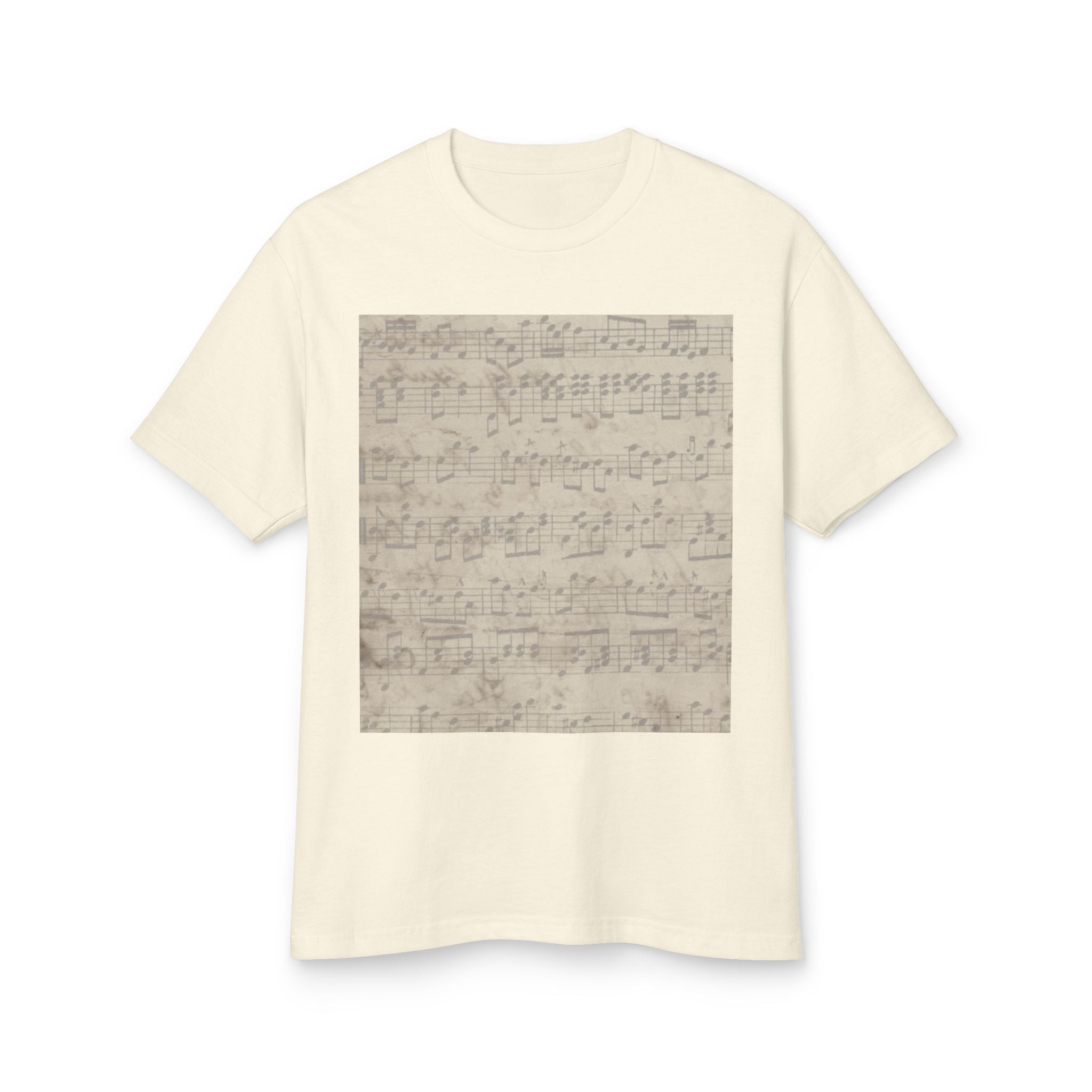 Vintage Music Sheet Unisex Heavyweight Tee