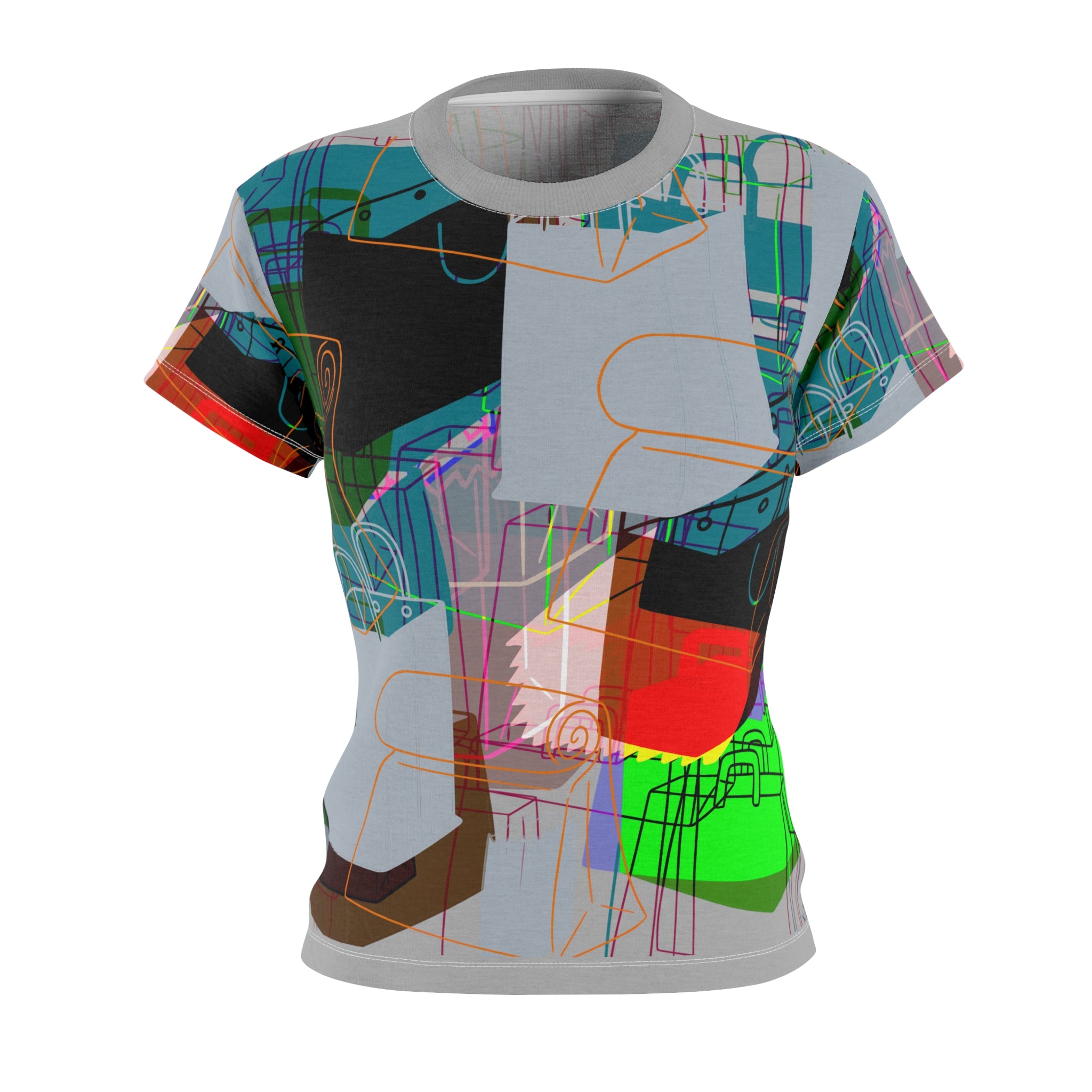 MODERN ABSTRACT Women's Cut & Sew Tee (AOP)