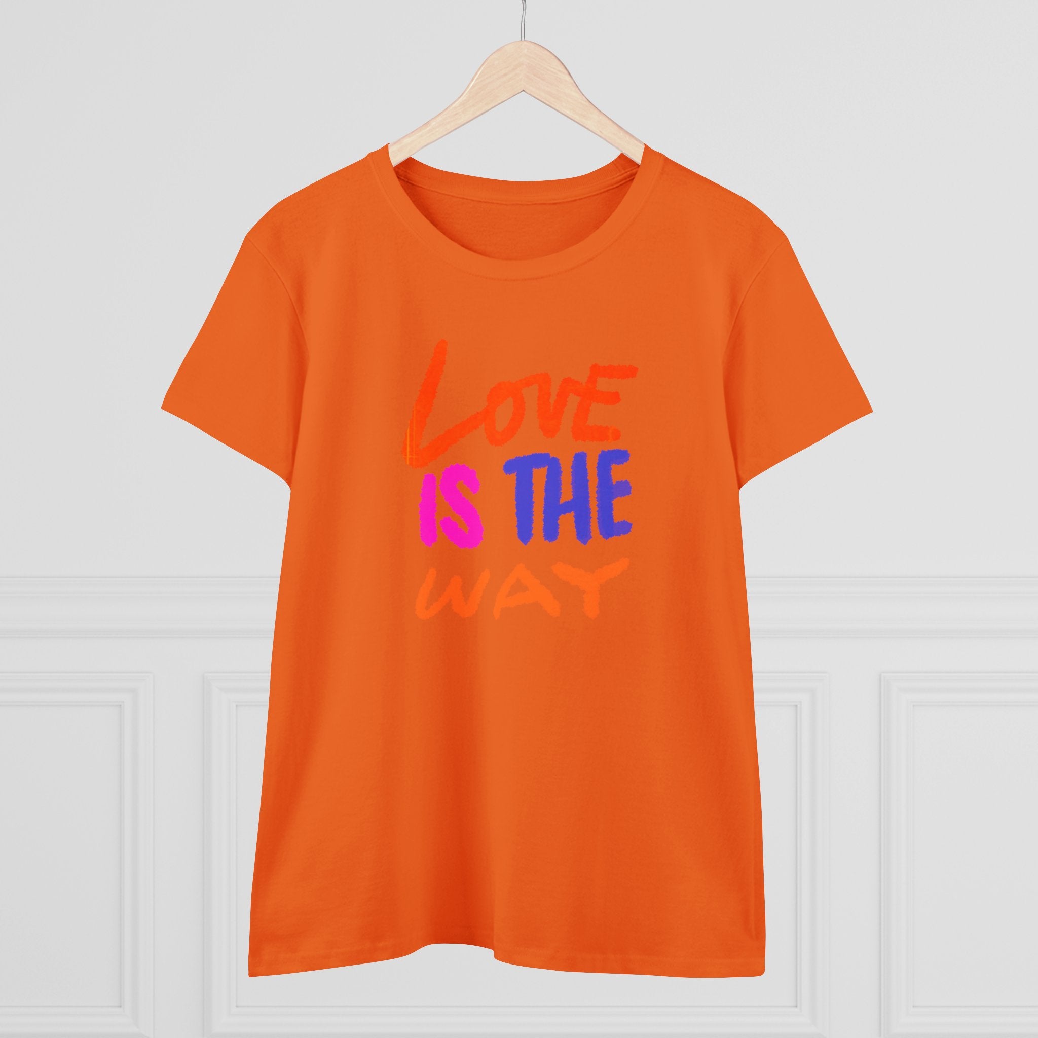 LOVE IS THE WAY Women's Midweight Cotton Tee