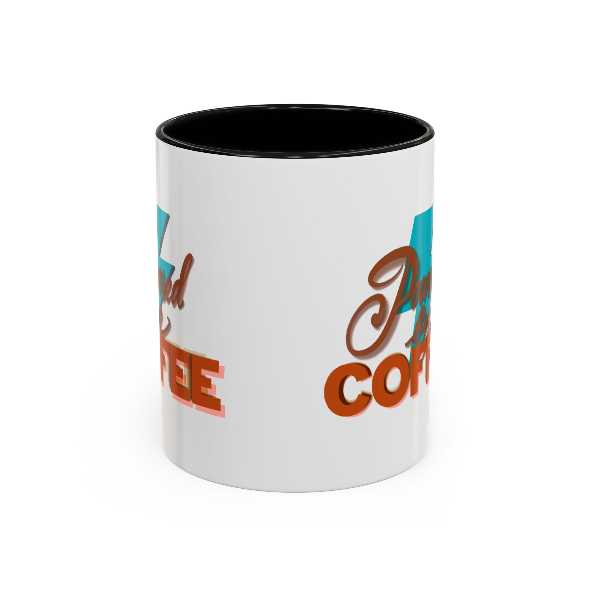 POWERED BY COFFEE Accent Coffee Mug (11 oz)