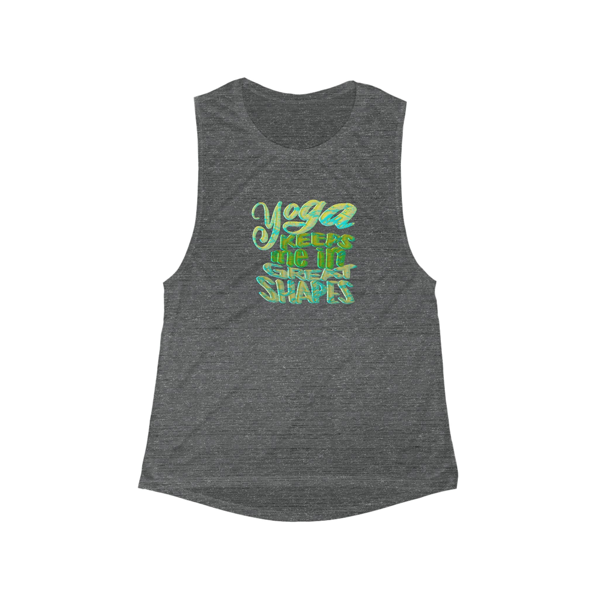 Yoga Keeps Me In Great Shapes Women's Flowy Muscle Tank