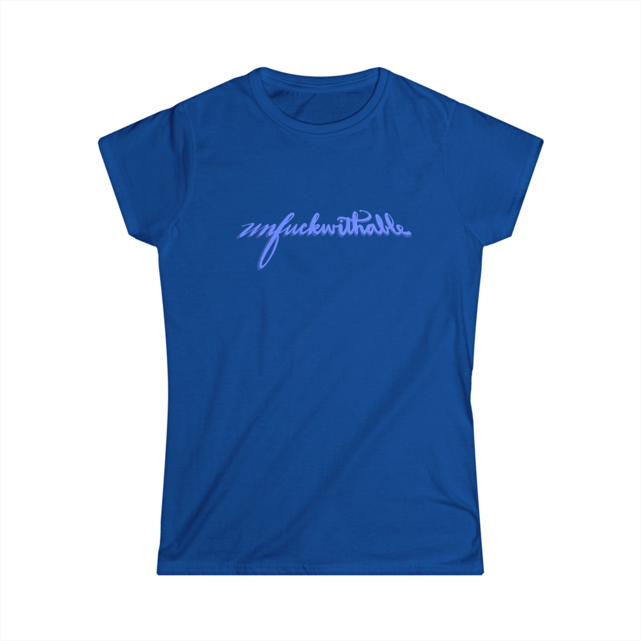 Unfuckwithable Women's Softstyle Tee - Casual Graphic Shirt for Empowerment and Self-Expression