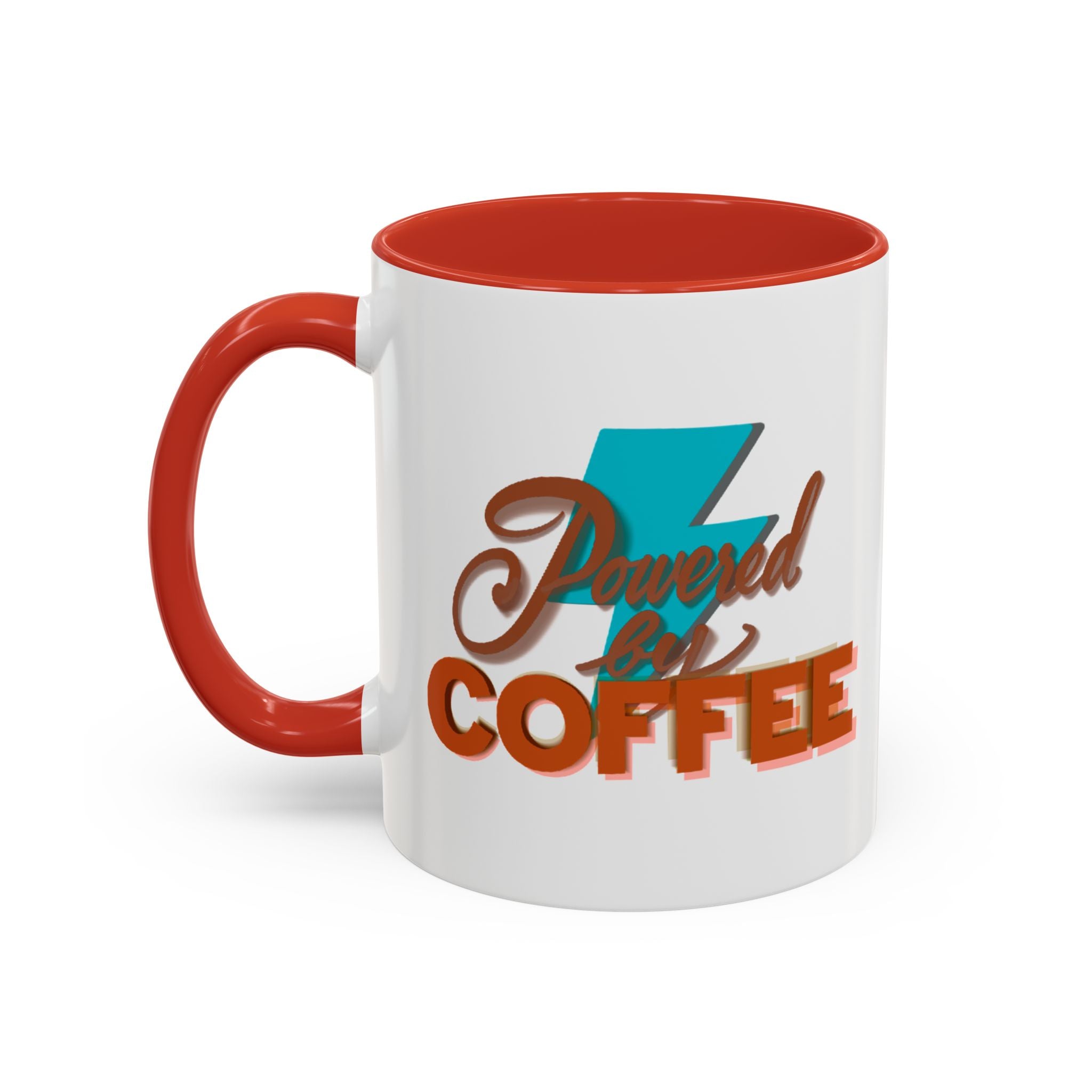 POWERED BY COFFEE Accent Coffee Mug (11 oz)